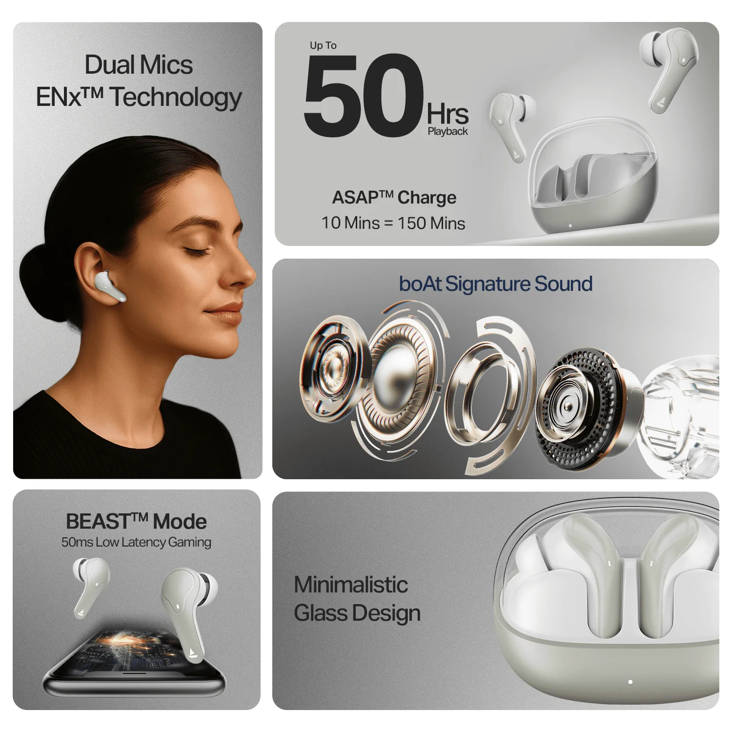 boAt Airdopes Plus 311 | Wireless Earbuds with 50 Hours Playback, Dual Mics with ENx™ Technology, BEAST™ Mode, ASAP™ Charge - Image 26