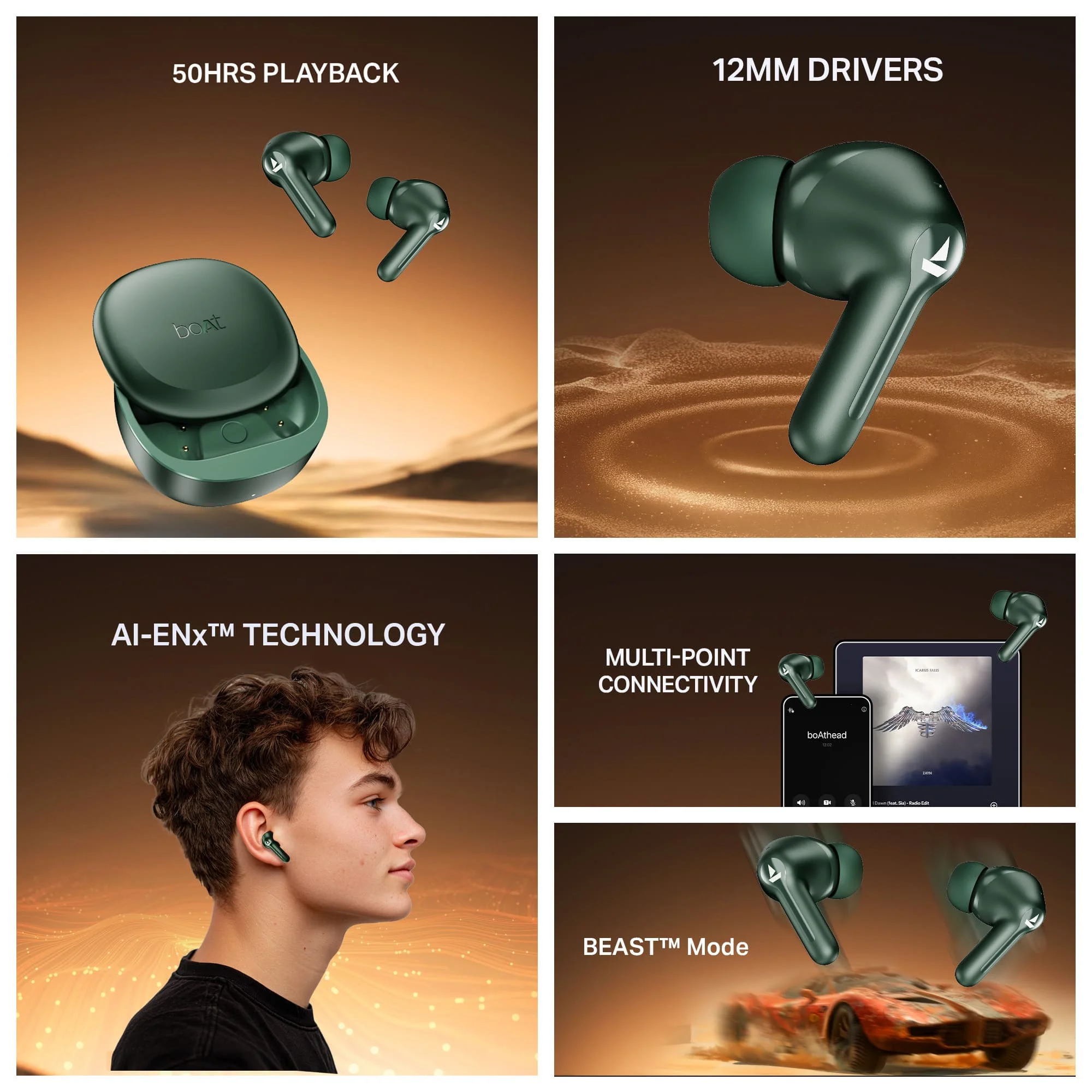 boAt Airdopes Prime 413 | Wireless Earbuds with 50 Hours Playback, BEAST™ Mode & Voice Assistant Support - Image 13