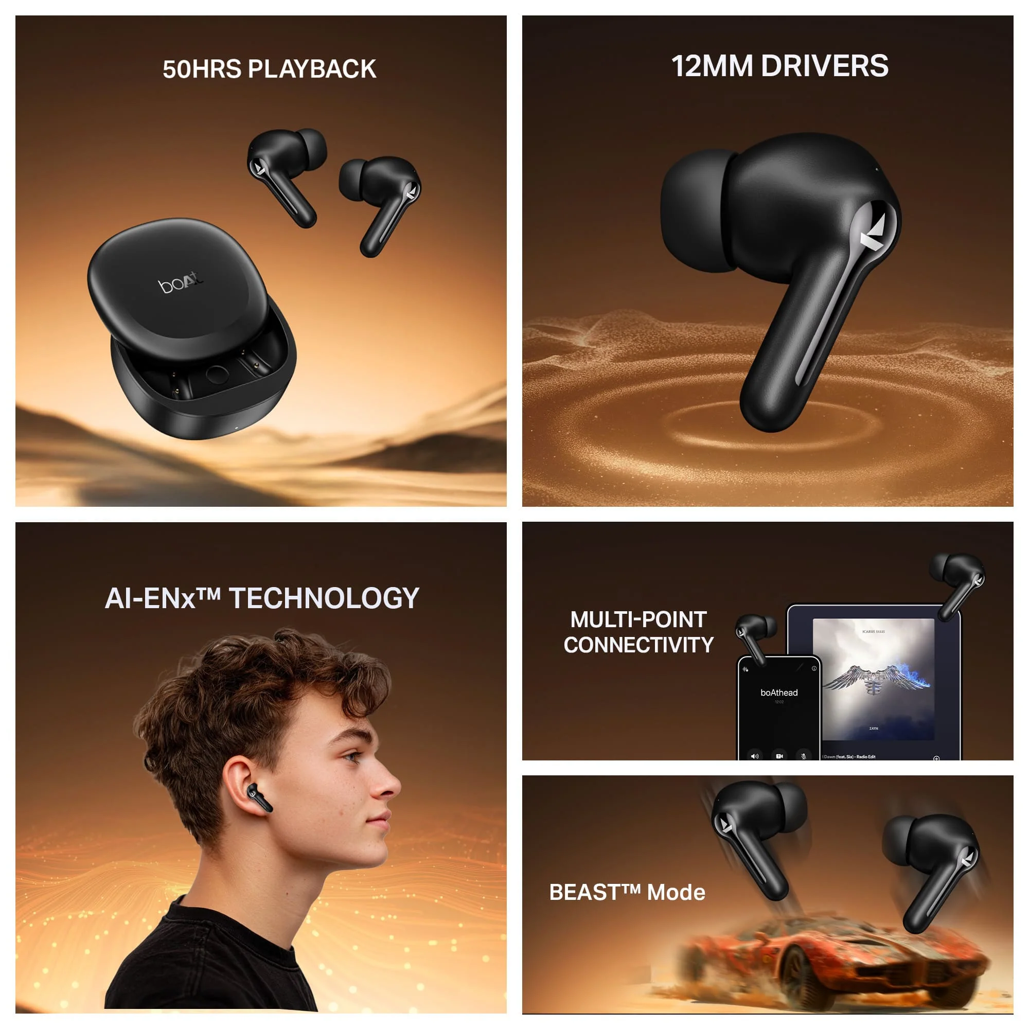 boAt Airdopes Prime 413 | Wireless Earbuds with 50 Hours Playback, BEAST™ Mode & Voice Assistant Support - Image 22