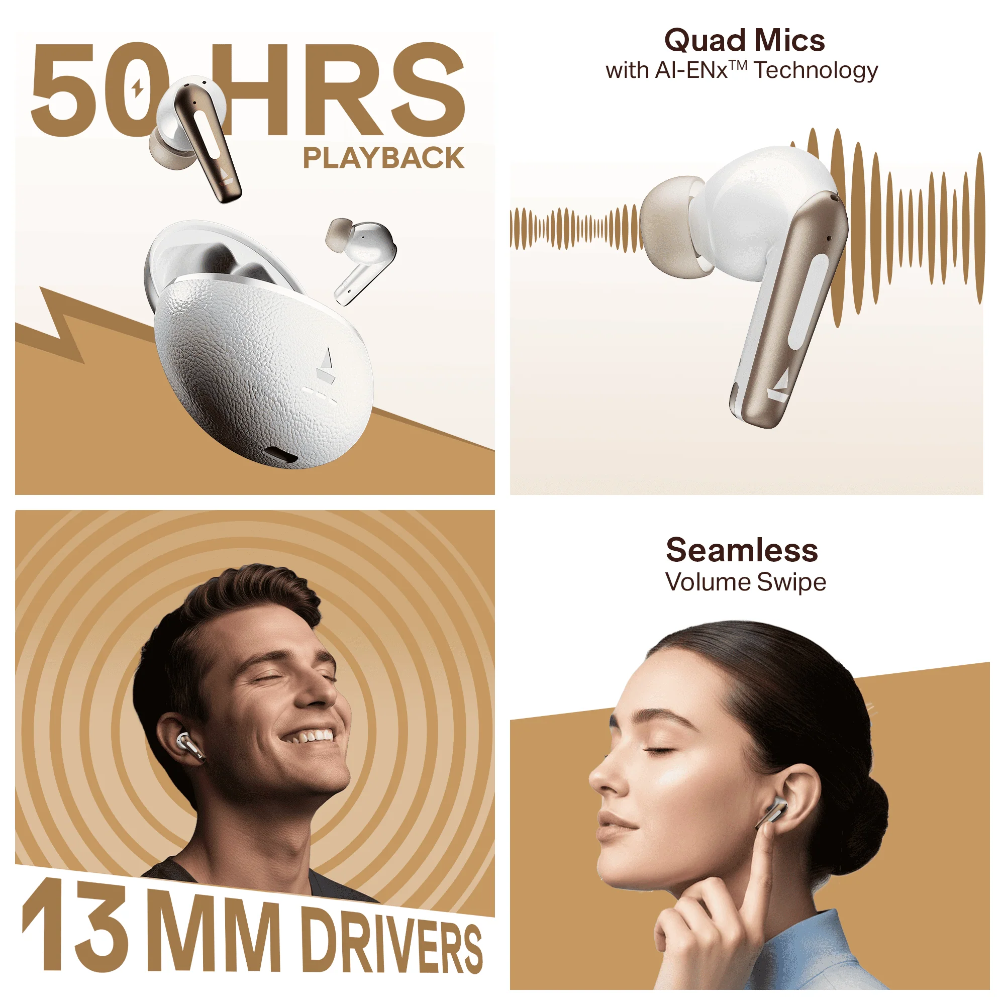 boAt Airdopes Prime 512 | Wireless Earbuds with 50 Hours Playback & 4 Mics with AI-ENx™ Tech - Image 15