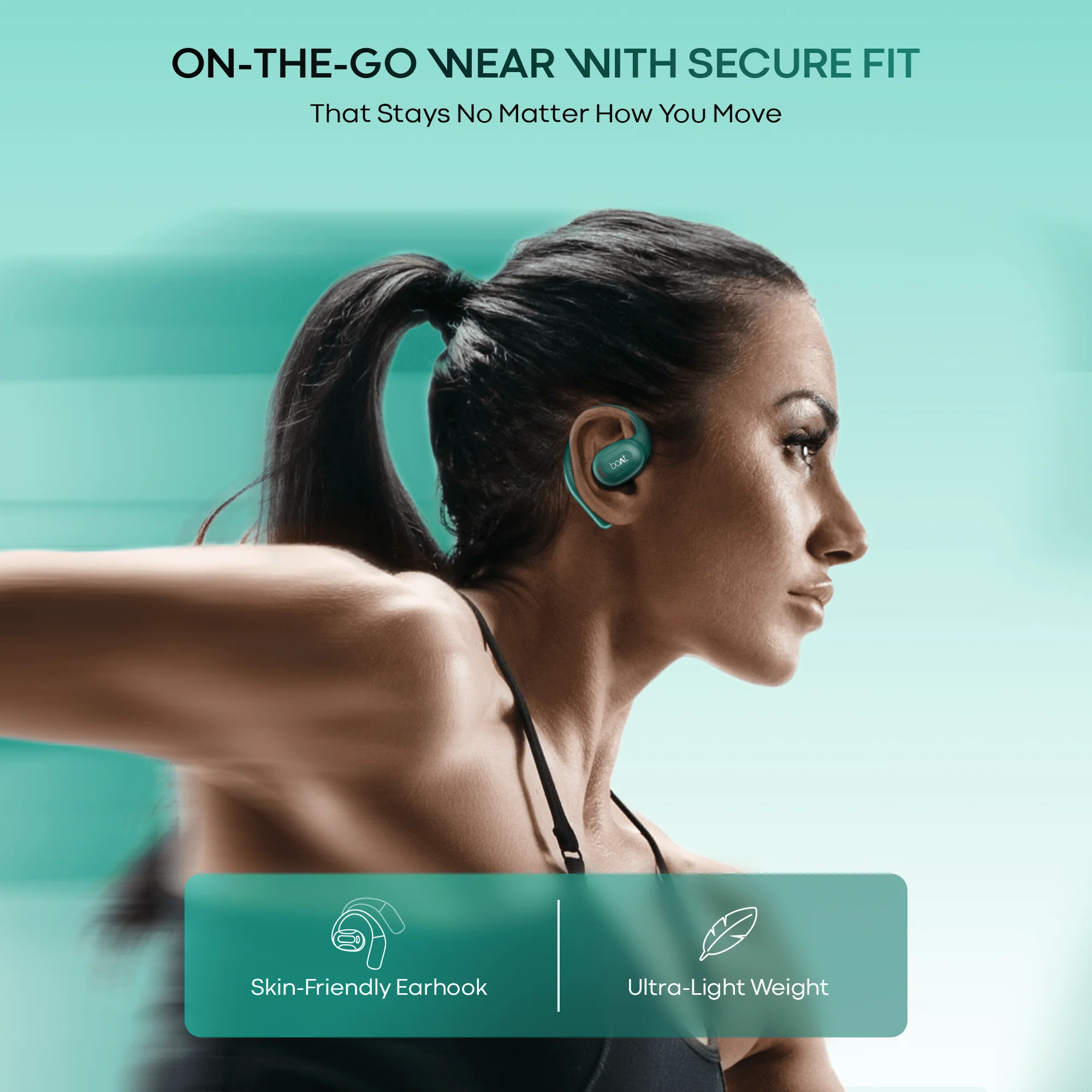 boAt Airdopes ProGear | Wireless Earbuds with 100 Hours Playback, Quad Mics with ENx™ Tech, Air Conduction Tech (Perfect for Outdoor Sports) - Image 14