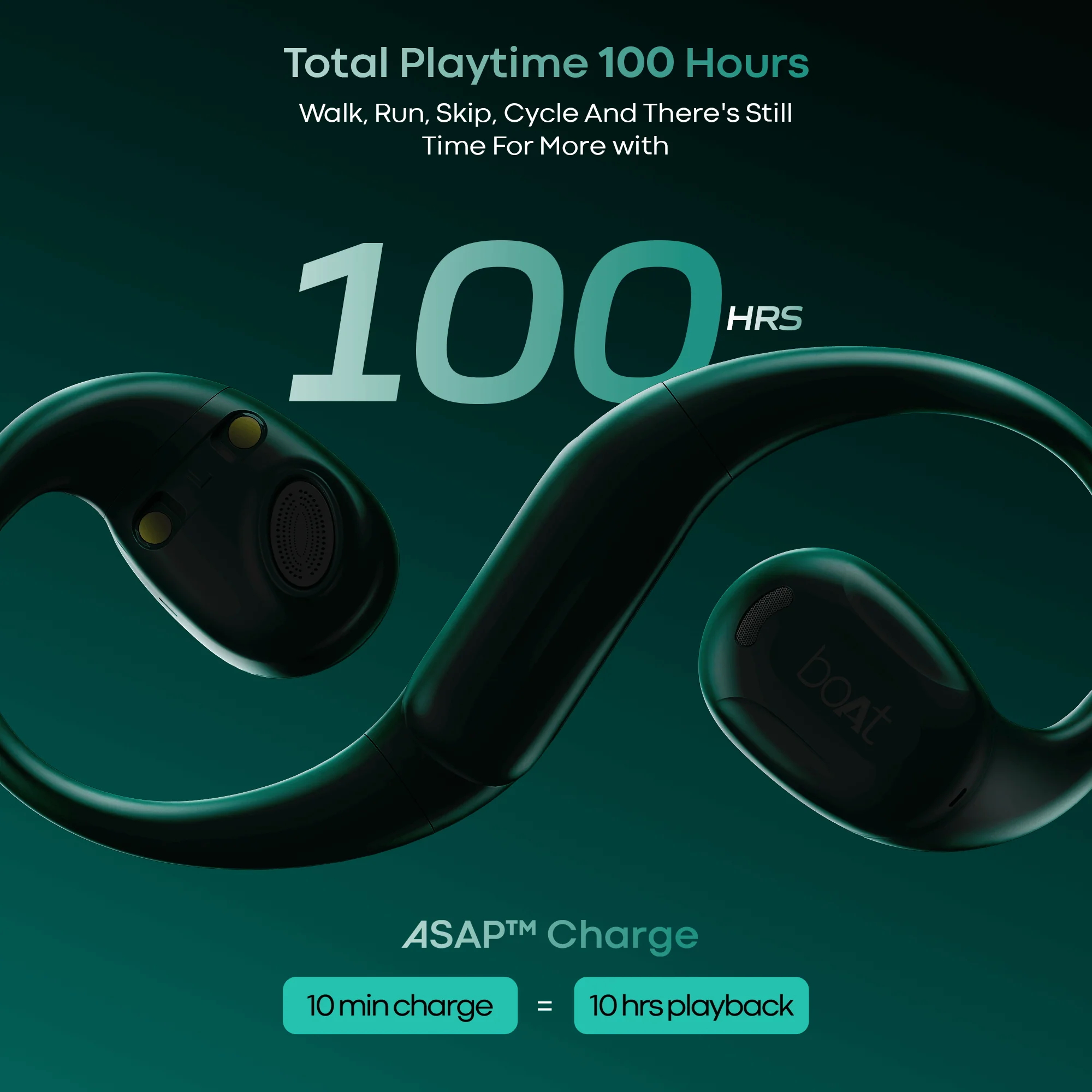 boAt Airdopes ProGear | Wireless Earbuds with 100 Hours Playback, Quad Mics with ENx™ Tech, Air Conduction Tech (Perfect for Outdoor Sports) - Image 17