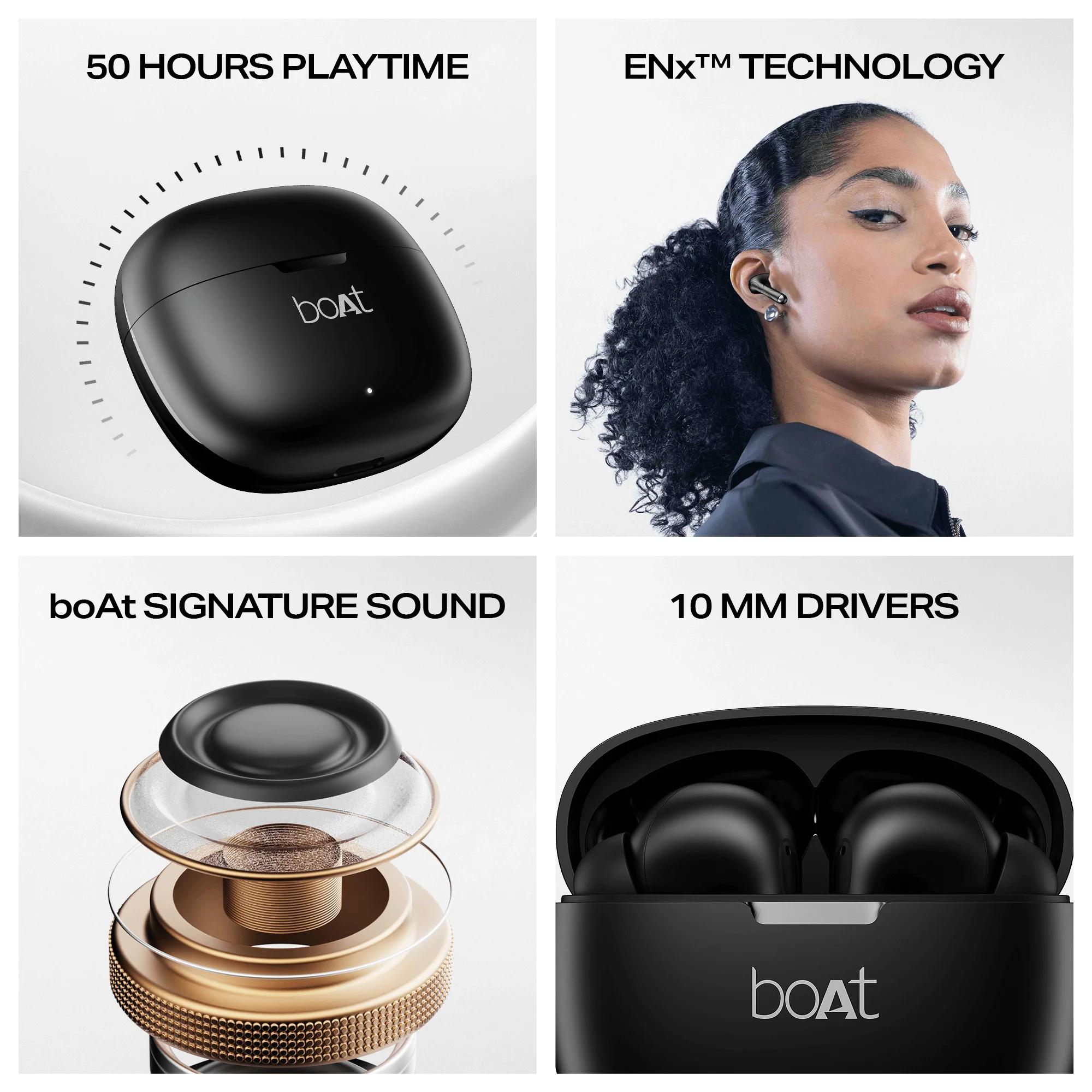 boAt Airdopes 213 | Wireless Earbuds with 50 Hours Playback, BEAST™ Mode & ENx™ Calling - Image 7