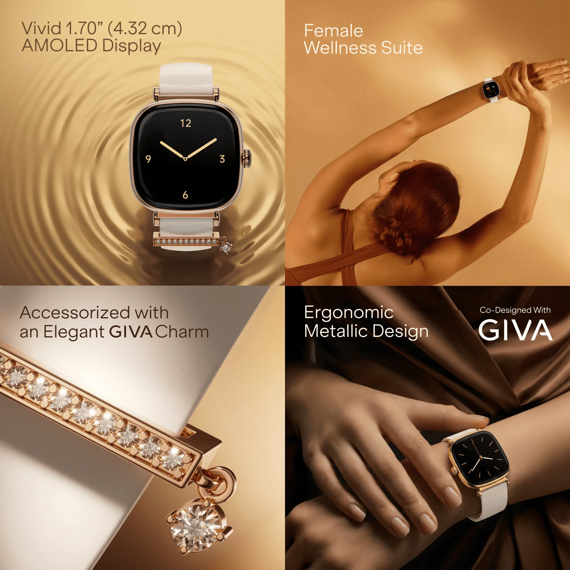 boAt Chrome Ivory | Smartwatch with 1.70" AMOLED Display, 1000 nits brightness & Female Wellness Tracking (Co-Designed with GIVA) - Image 10