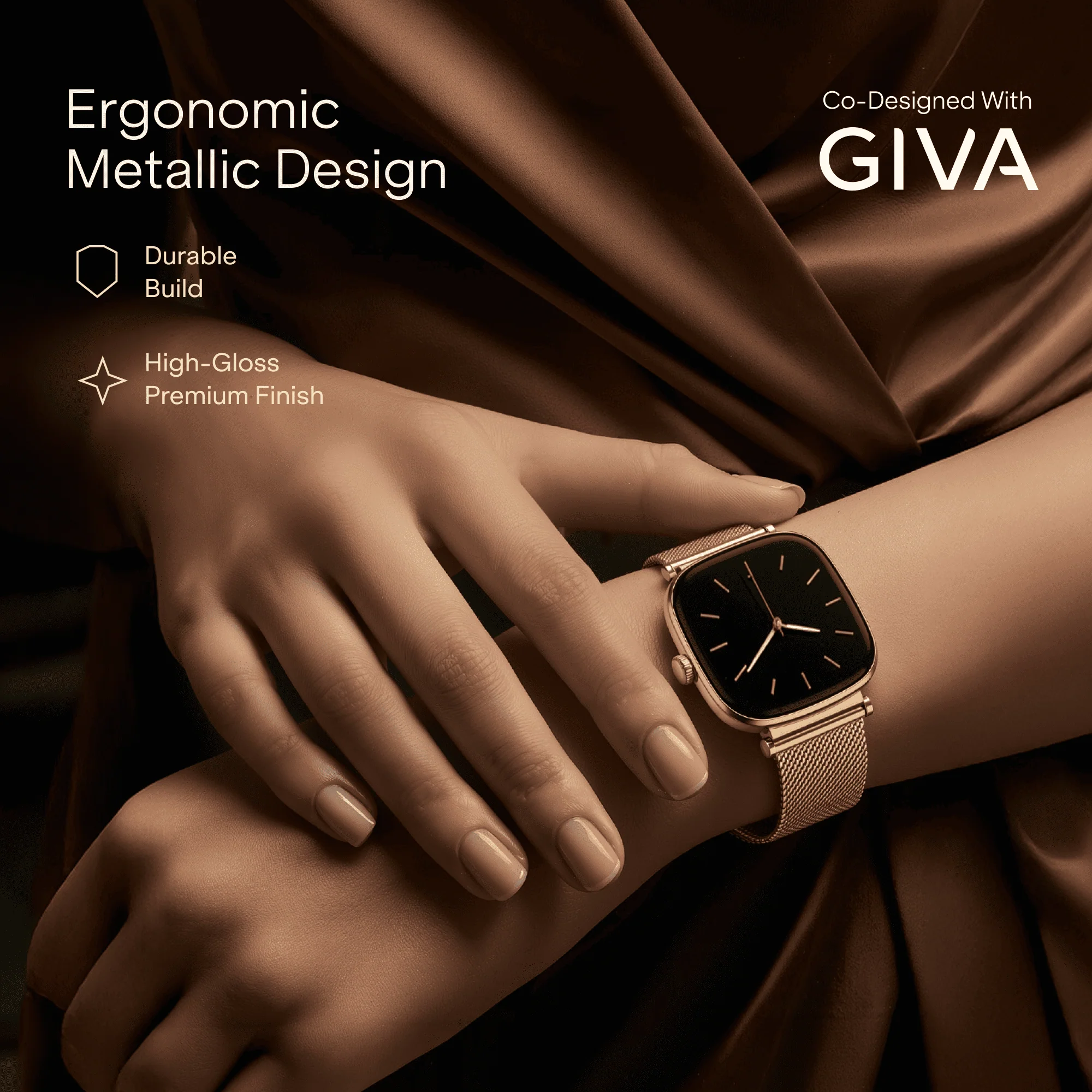 boAt Chrome Ivory | Smartwatch with 1.70" AMOLED Display, 1000 nits brightness & Female Wellness Tracking (Co-Designed with GIVA) - Image 12