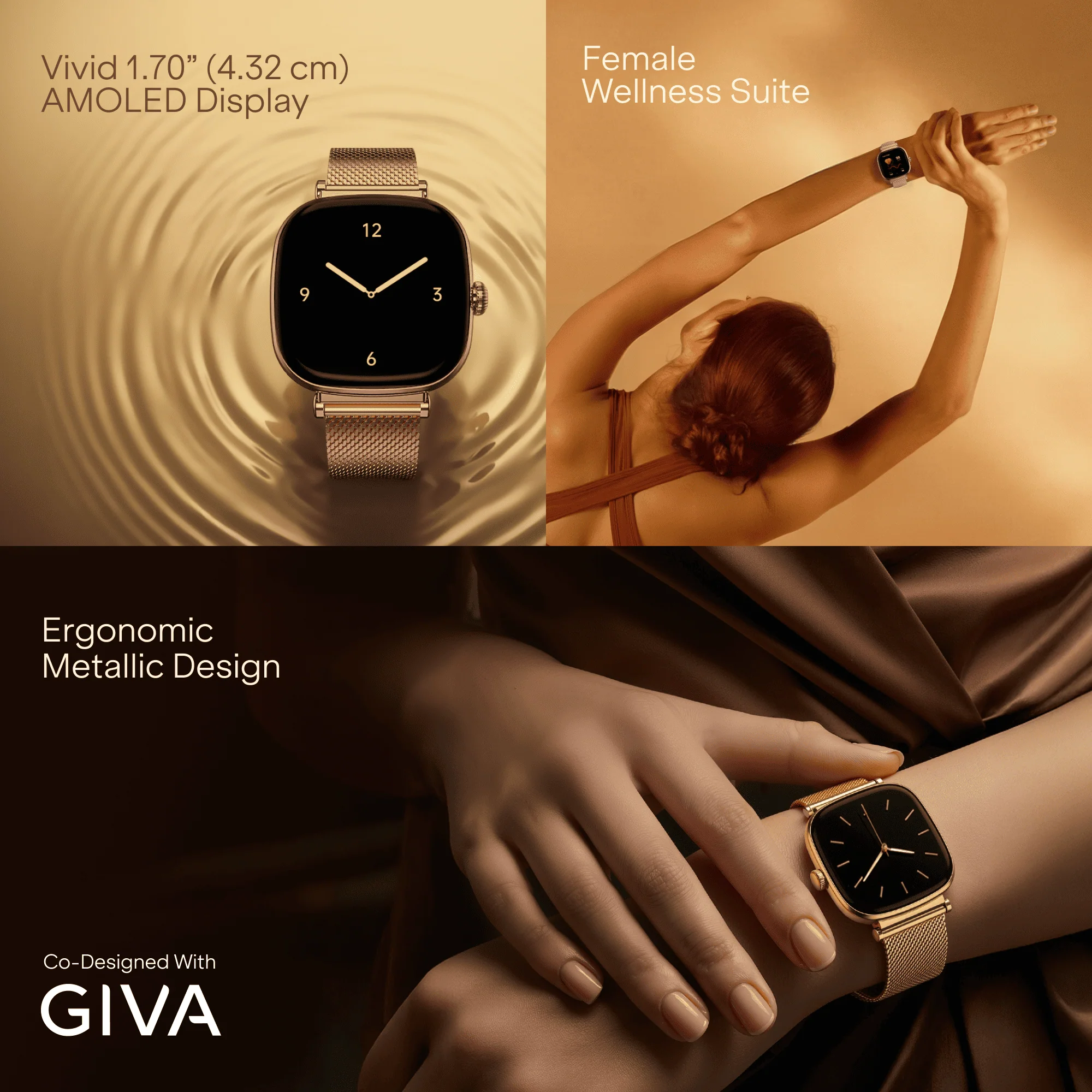 boAt Chrome Ivory | Smartwatch with 1.70" AMOLED Display, 1000 nits brightness & Female Wellness Tracking (Co-Designed with GIVA) - Image 15