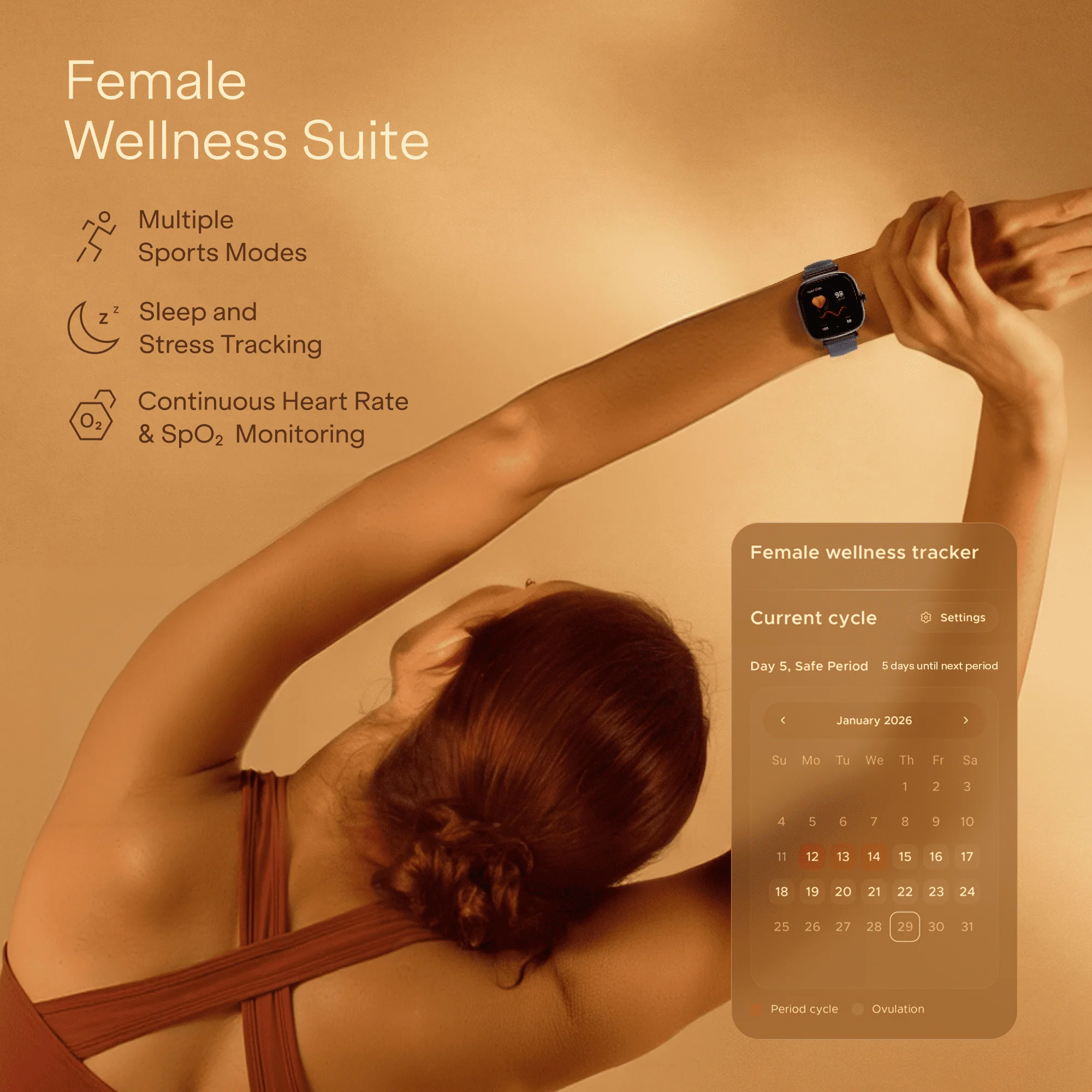 boAt Chrome Ivory | Smartwatch with 1.70" AMOLED Display, 1000 nits brightness & Female Wellness Tracking (Co-Designed with GIVA) - Image 18
