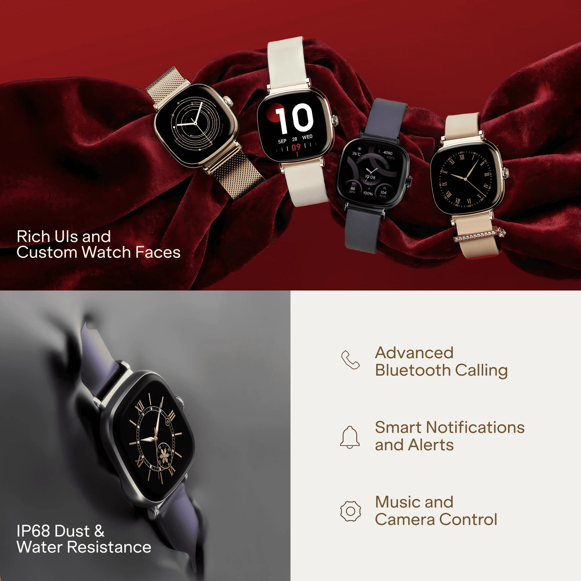 boAt Chrome Ivory | Smartwatch with 1.70" AMOLED Display, 1000 nits brightness & Female Wellness Tracking (Co-Designed with GIVA) - Image 19