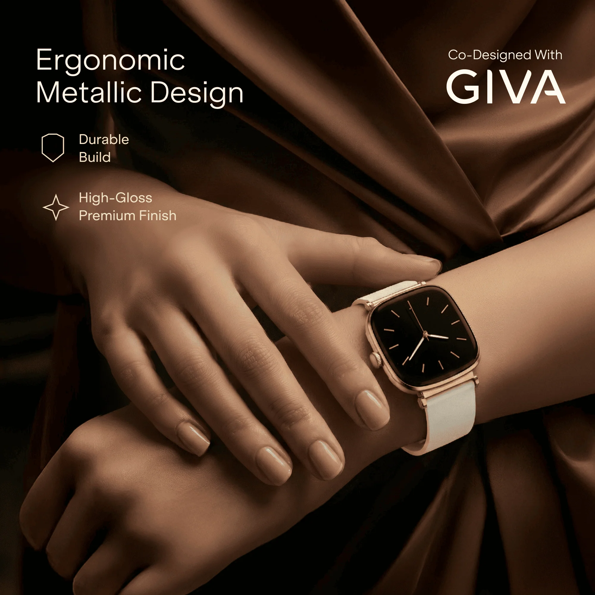 boAt Chrome Ivory | Smartwatch with 1.70" AMOLED Display, 1000 nits brightness & Female Wellness Tracking (Co-Designed with GIVA) - Image 22