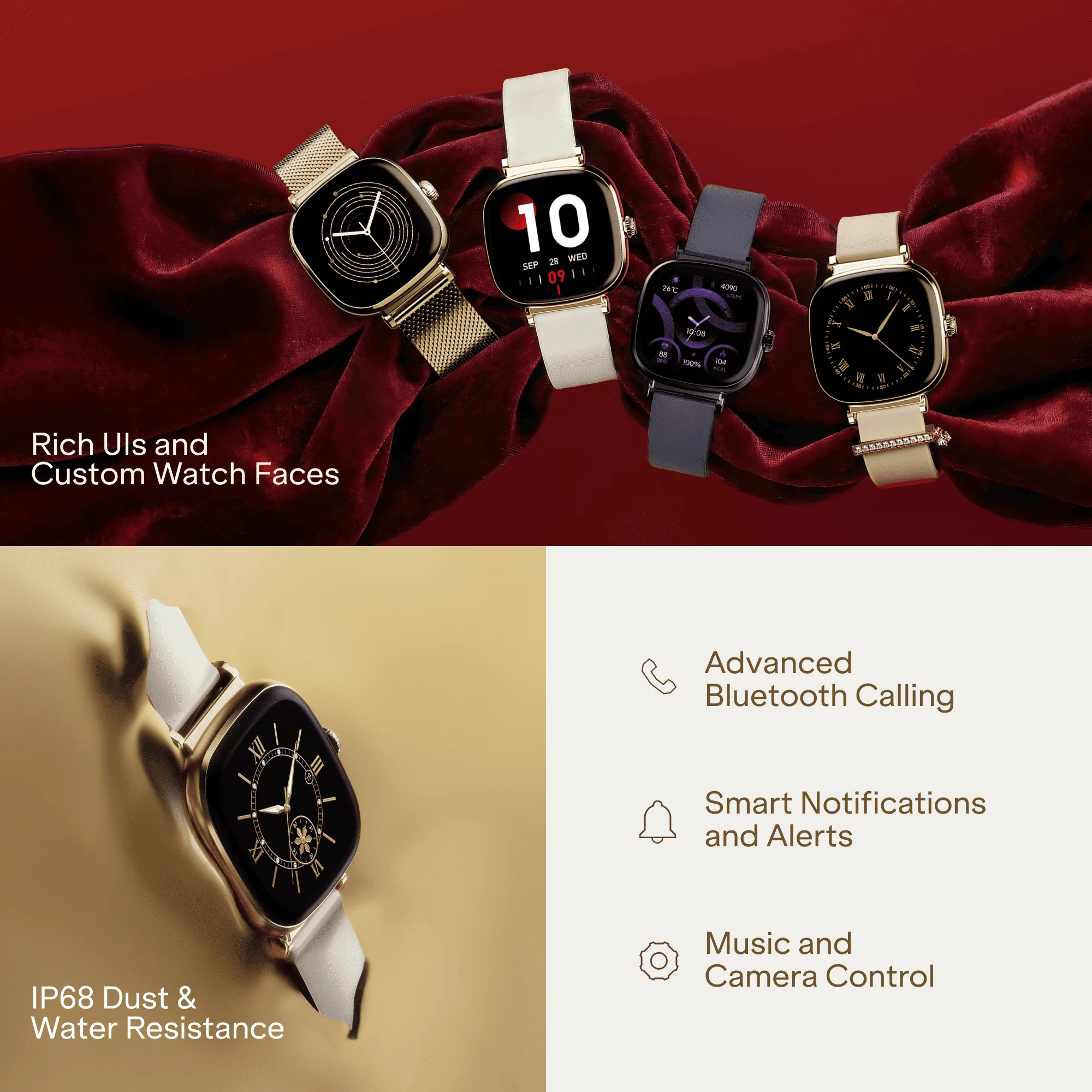 boAt Chrome Ivory | Smartwatch with 1.70" AMOLED Display, 1000 nits brightness & Female Wellness Tracking (Co-Designed with GIVA) - Image 24