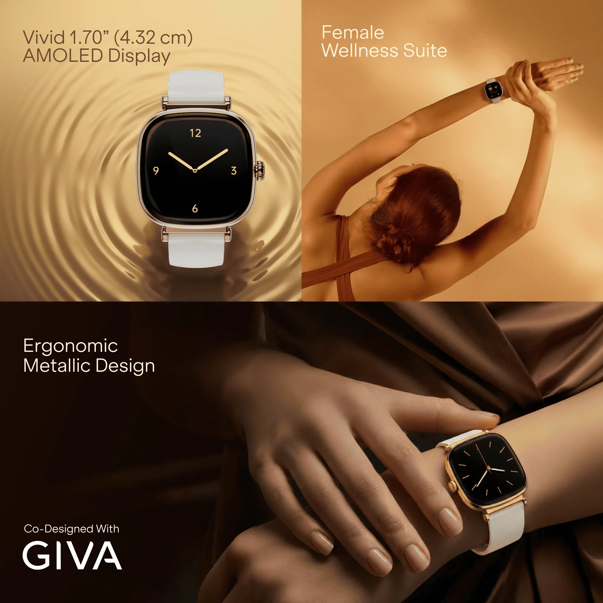 boAt Chrome Ivory | Smartwatch with 1.70" AMOLED Display, 1000 nits brightness & Female Wellness Tracking (Co-Designed with GIVA) - Image 25