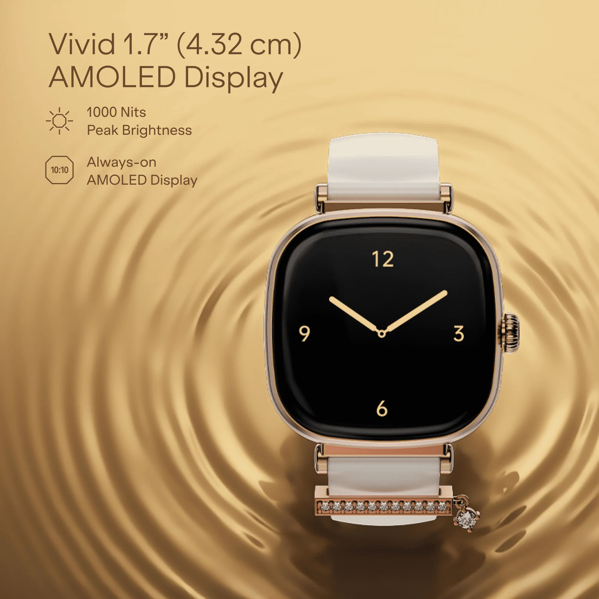 boAt Chrome Ivory | Smartwatch with 1.70" AMOLED Display, 1000 nits brightness & Female Wellness Tracking (Co-Designed with GIVA) - Image 6