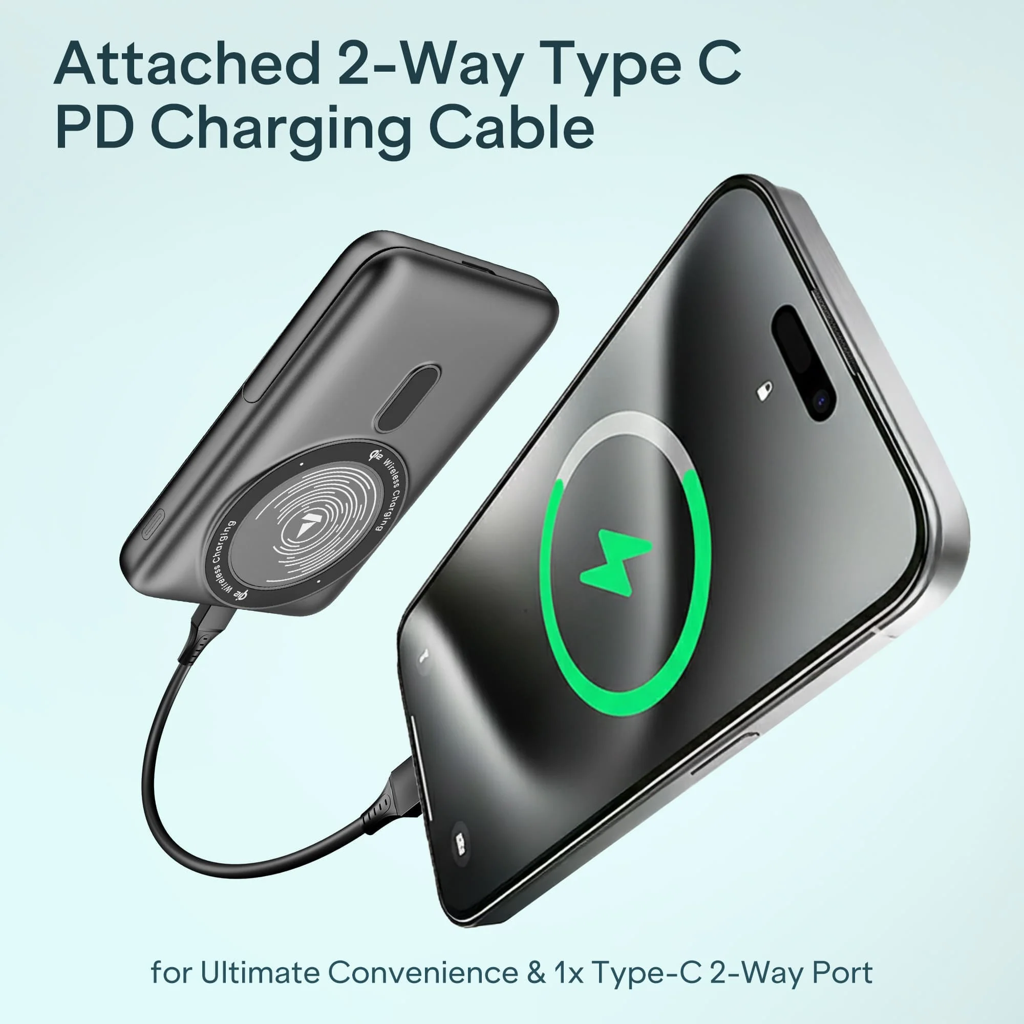 Energyshroom PB330 Pro Magnacharge | 10000mAh Qi2 Magnetic Wireless Powerbank with 15W Wireless Charging, 22.5W Wired Fast Charging & Foldable Stand - Image 4