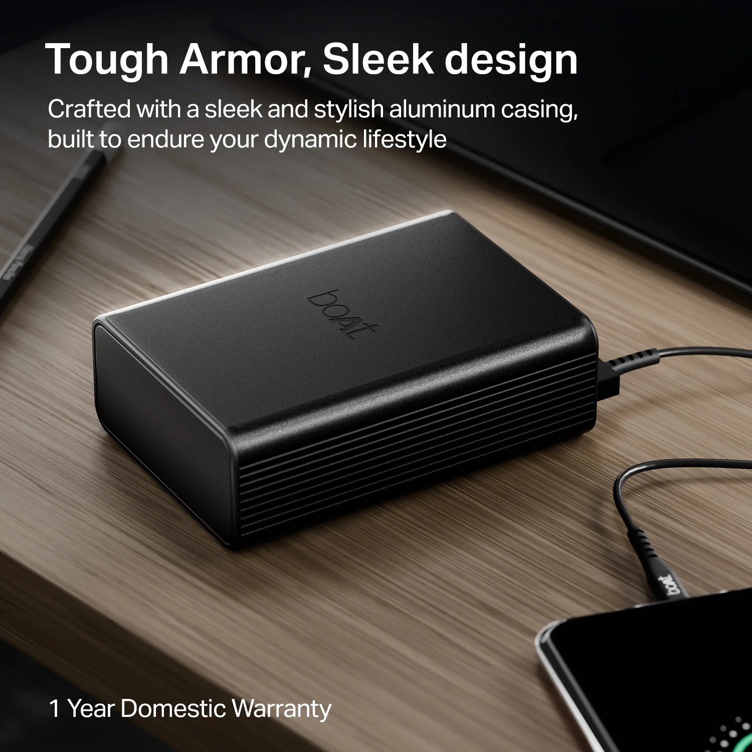 boAt Energyshroom PB400 Pro | 20000 mAh Powerbank with 2-way 22.5W fast charging,Pass-Through Charging, 12-Layer Smart IC Protection, Aluminium Casing & Compact - Image 24