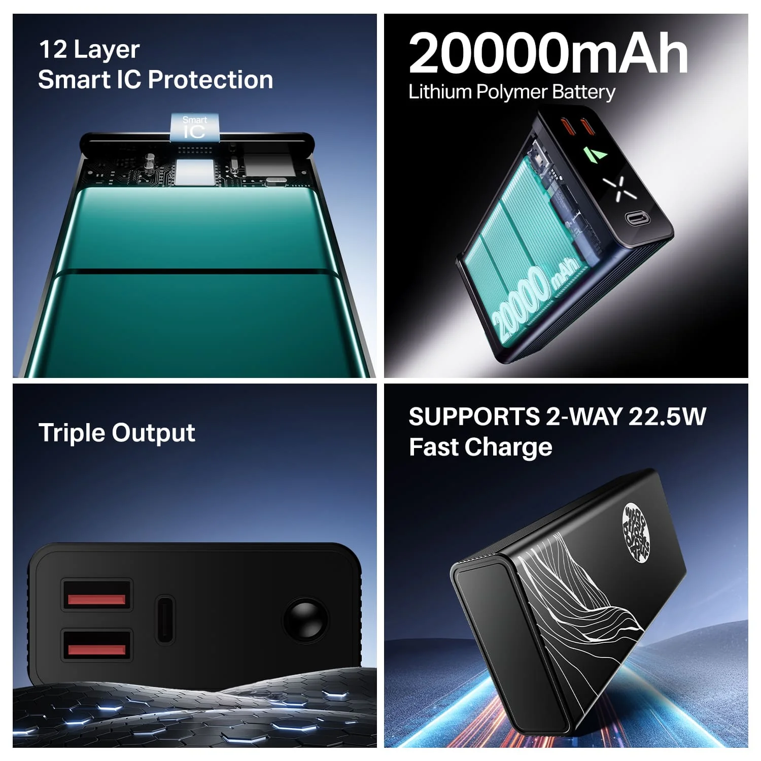 boAt Energyshroom PB400 Pro SPL | 20000 mAh Powerbank with 2-way 22.5W fast charging, Pass-Through Charging, 12-Layer Smart IC Protection, Aluminium Casing & Compact - Image 8