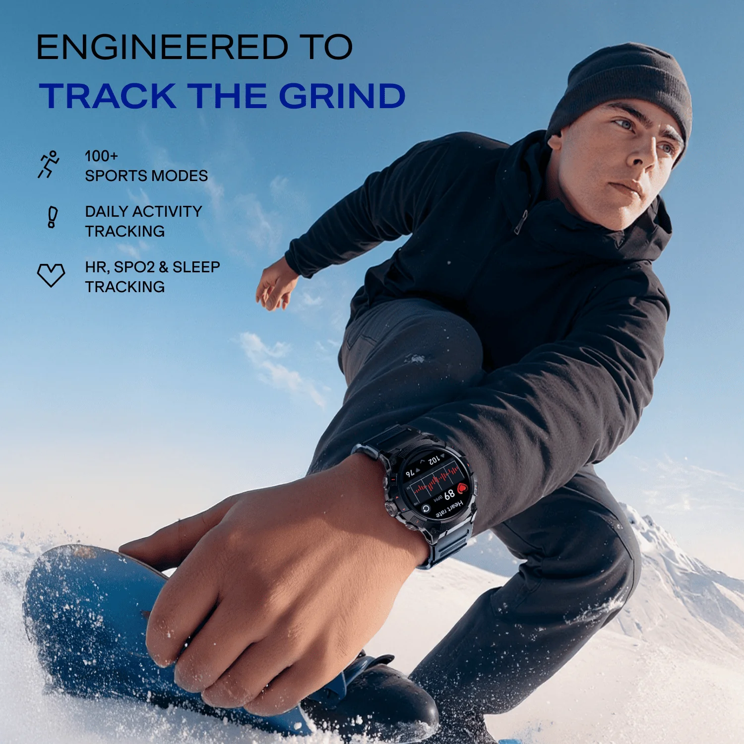 boAt Lunar Atlas | Smartwatch with 1.39" Bright HD Display, App-Powered GPS Tracking & Rugged Metallic Finish - Image 6