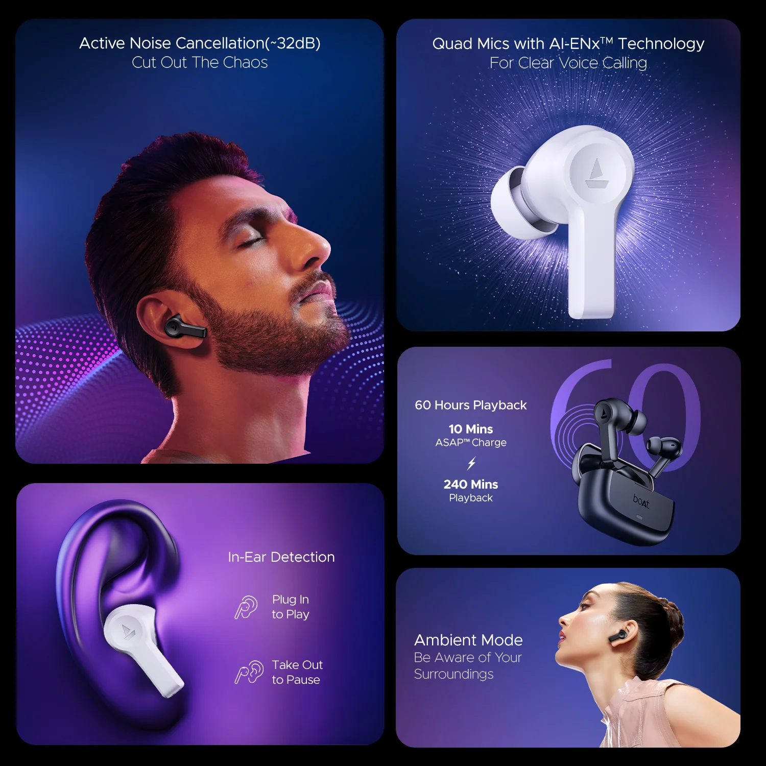 boAt Nirvana Lucid | Wireless Earbuds with Active Noise Cancellation up to 32dB, BEAST™ Mode, 10mm Drivers, ASAP™ Charge - Image 22