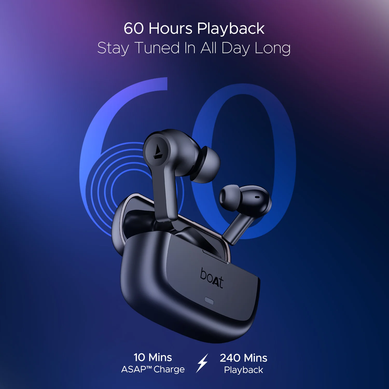 boAt Nirvana Lucid | Wireless Earbuds with Active Noise Cancellation up to 32dB, BEAST™ Mode, 10mm Drivers, ASAP™ Charge - Image 3