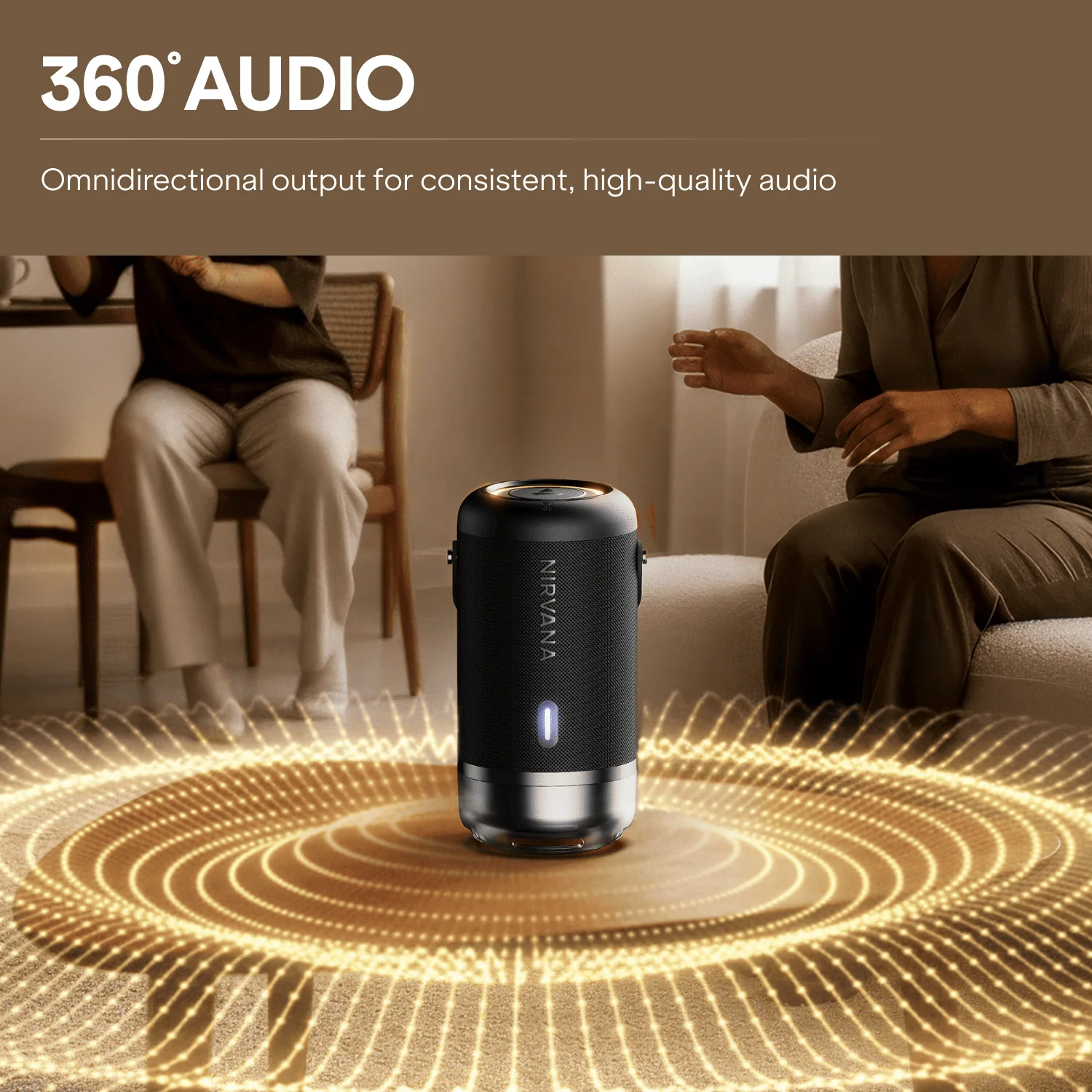 boAt Nirvana Luxe | Bluetooth Speaker with 100W Sound, 360° Spatial Audio & RGB LEDs - Image 5