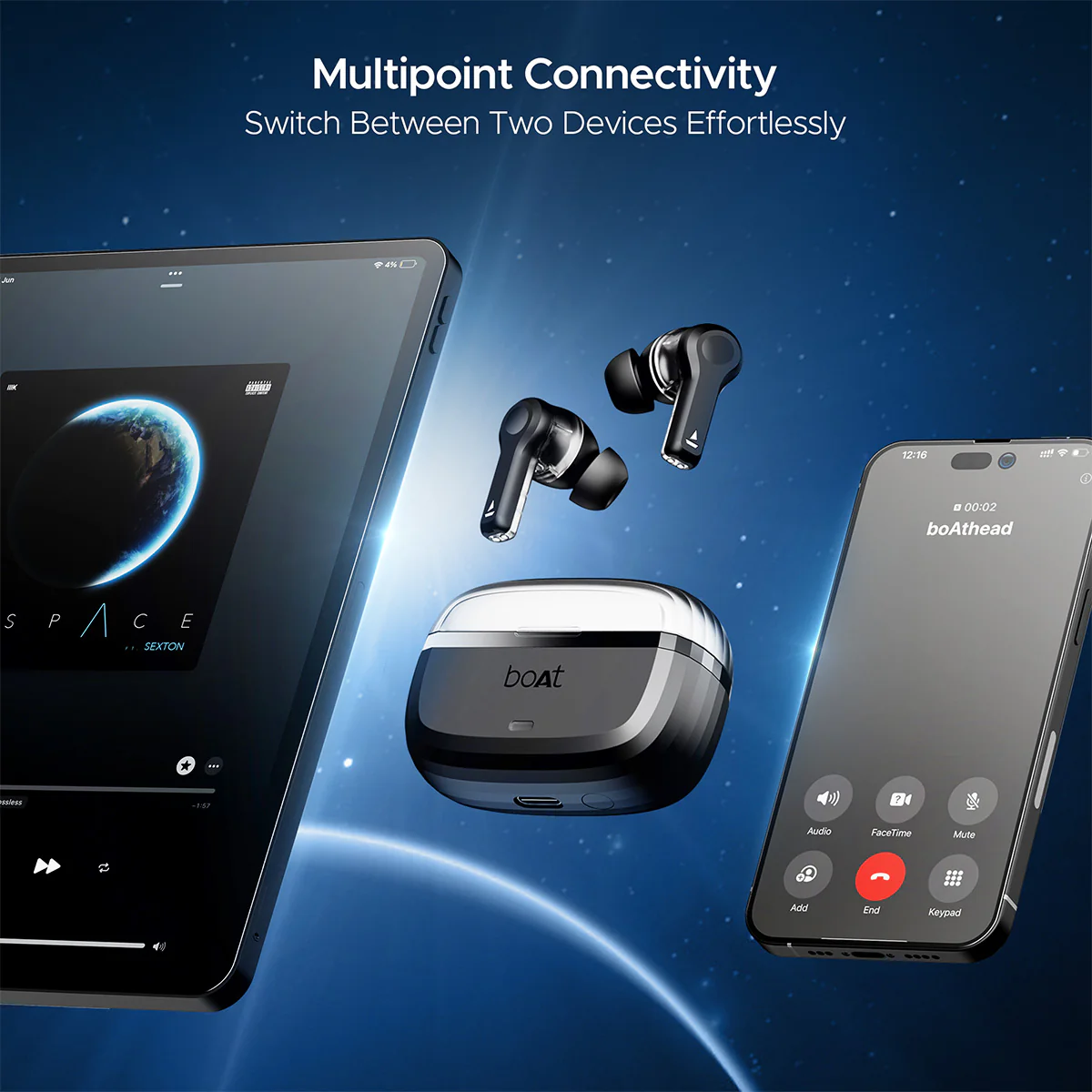 boAt Nirvana Space | TWS Earbuds with boAt 360º Spatial Audio, 32dB Active Noise Cancellation - Image 10