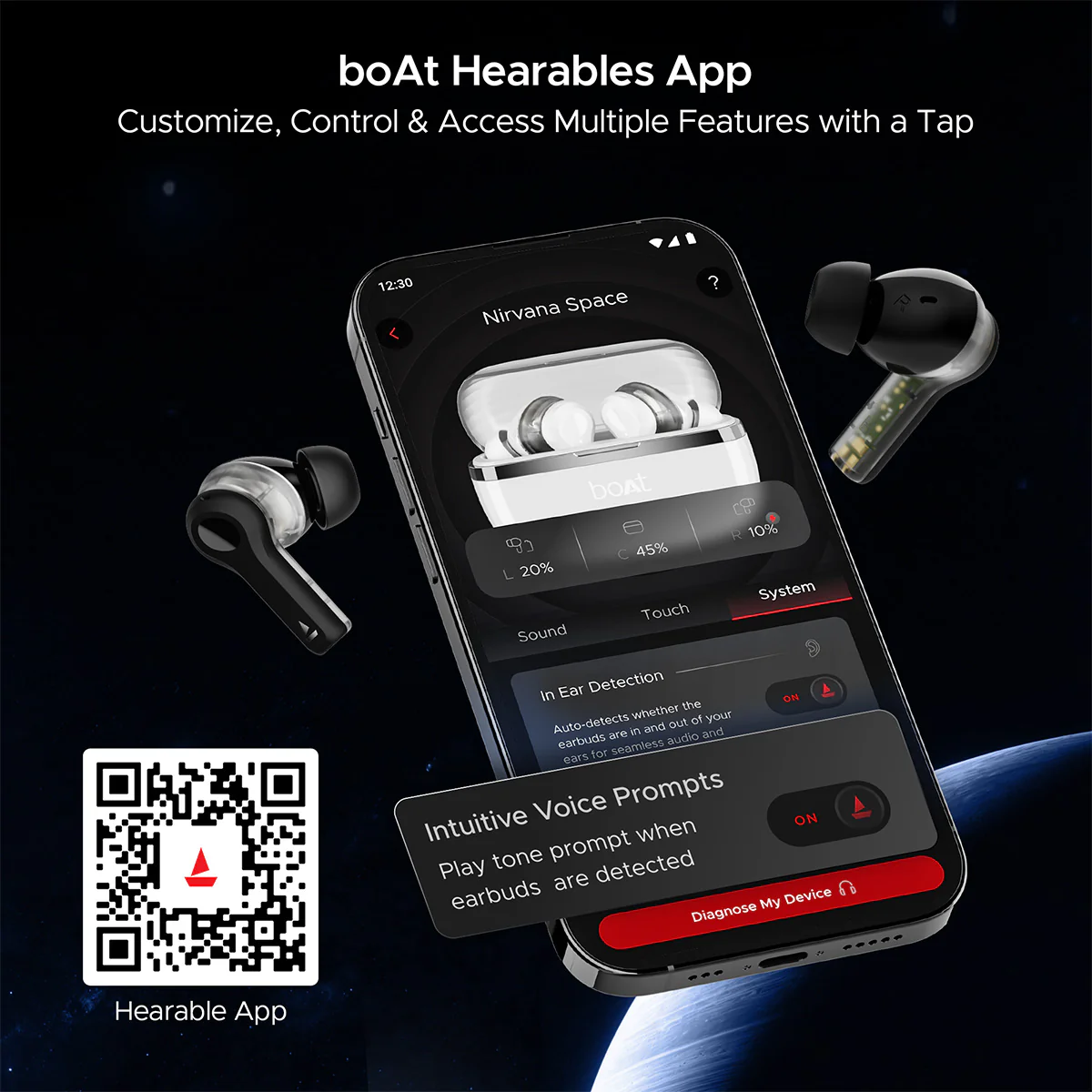 boAt Nirvana Space | TWS Earbuds with boAt 360º Spatial Audio, 32dB Active Noise Cancellation - Image 13