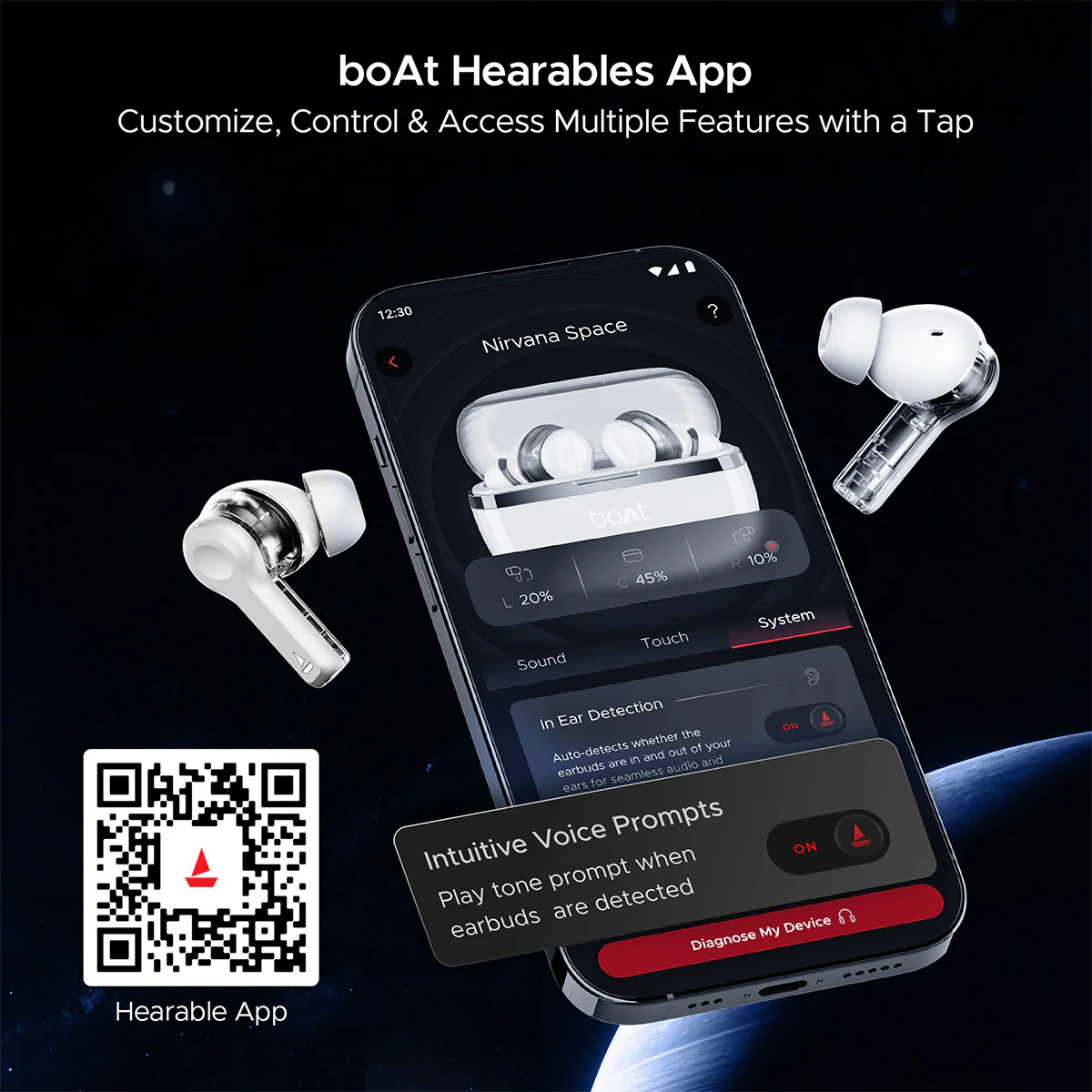 boAt Nirvana Space | TWS Earbuds with boAt 360º Spatial Audio, 32dB Active Noise Cancellation - Image 24