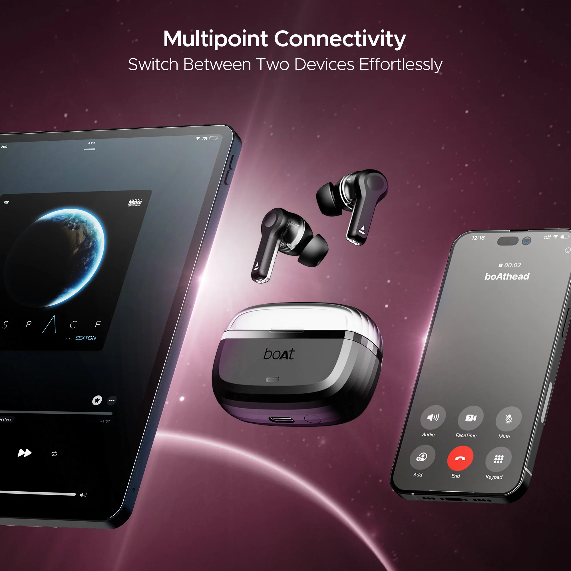boAt Nirvana Space | TWS Earbuds with boAt 360º Spatial Audio, 32dB Active Noise Cancellation - Image 28