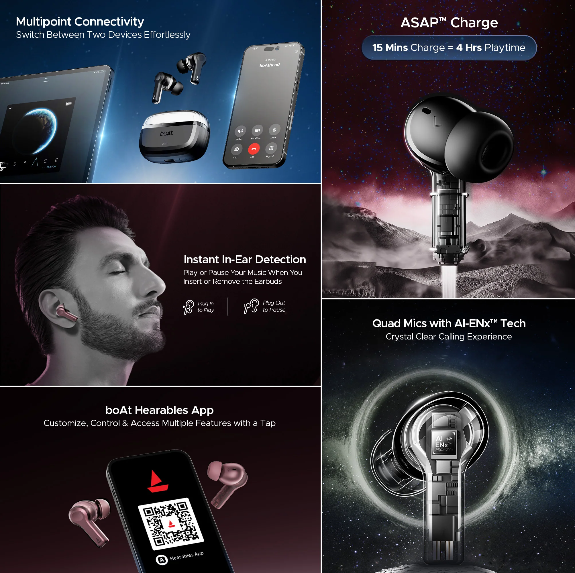 boAt Nirvana Space | TWS Earbuds with boAt 360º Spatial Audio, 32dB Active Noise Cancellation - Image 34