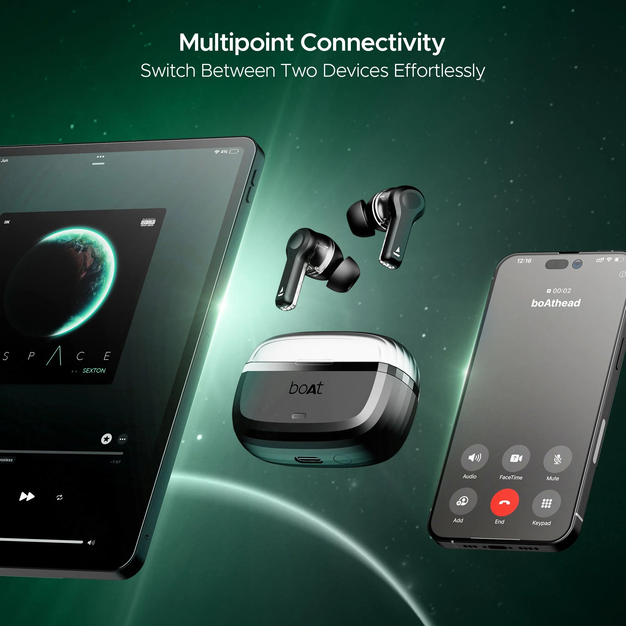 boAt Nirvana Space | TWS Earbuds with boAt 360º Spatial Audio, 32dB Active Noise Cancellation - Image 37
