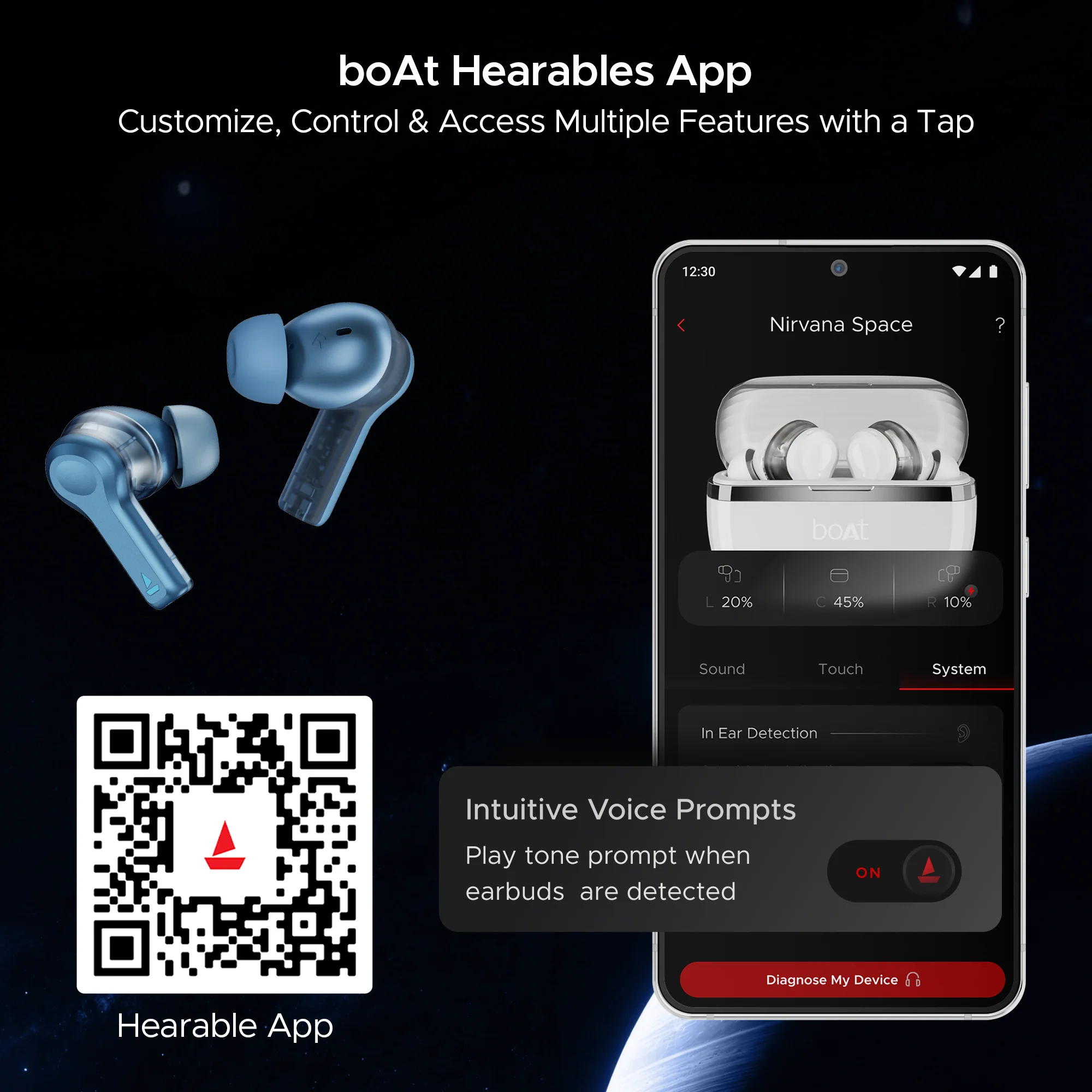 boAt Nirvana Space | TWS Earbuds with boAt 360º Spatial Audio, 32dB Active Noise Cancellation - Image 47