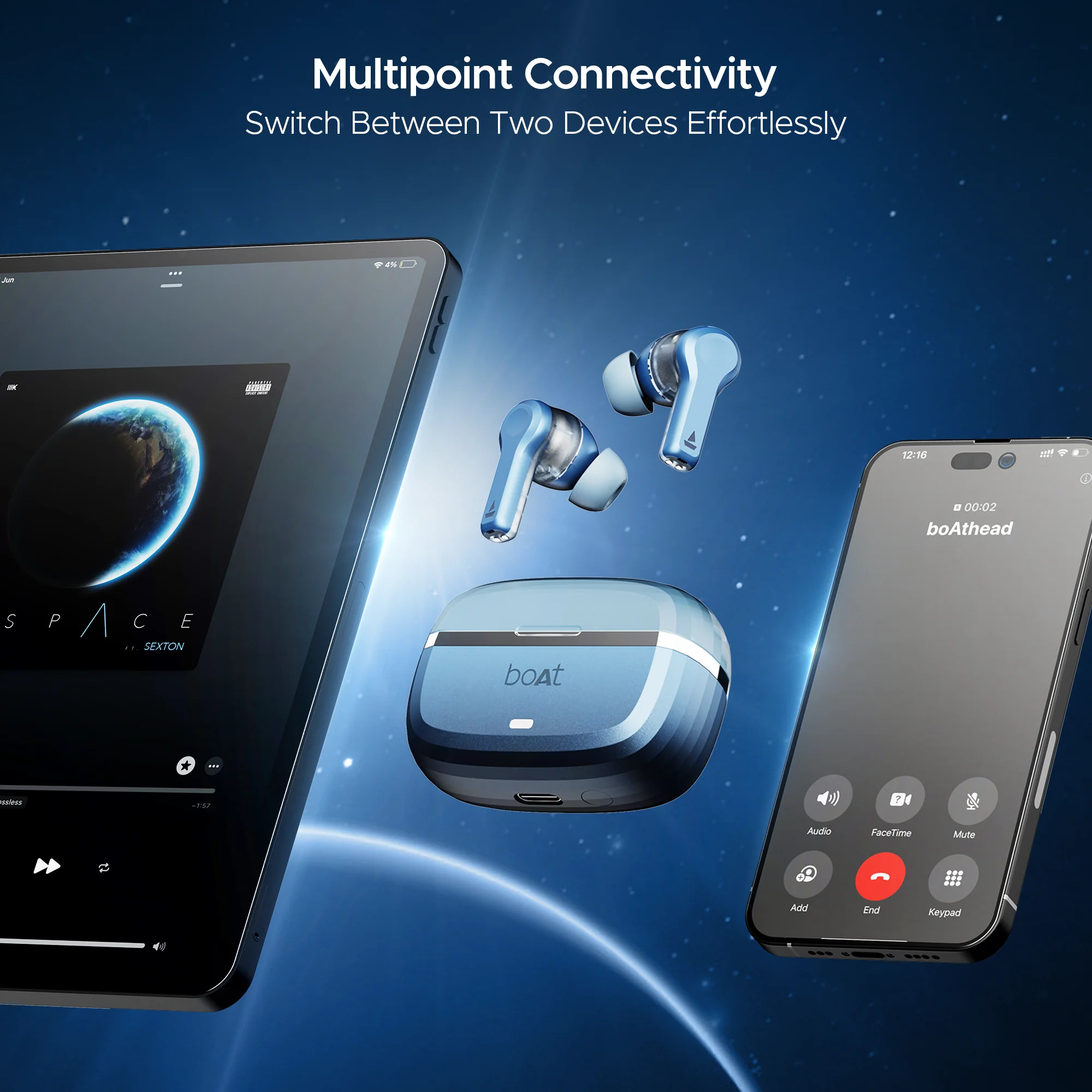 boAt Nirvana Space | TWS Earbuds with boAt 360º Spatial Audio, 32dB Active Noise Cancellation - Image 49