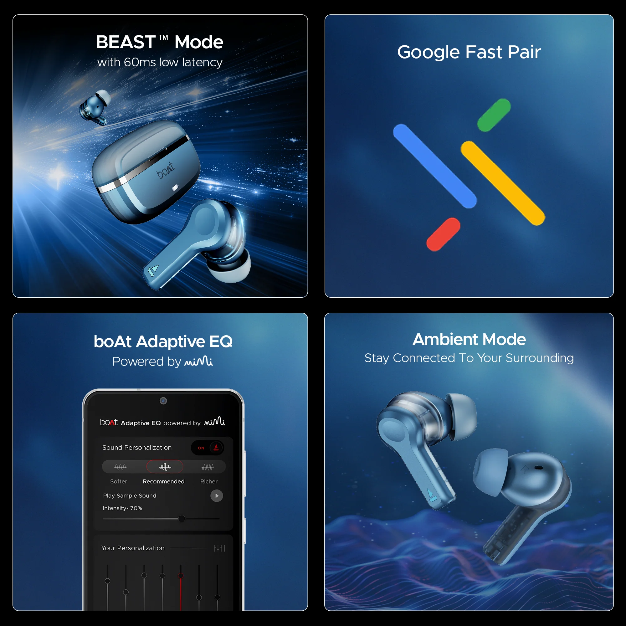 boAt Nirvana Space | TWS Earbuds with boAt 360º Spatial Audio, 32dB Active Noise Cancellation - Image 50