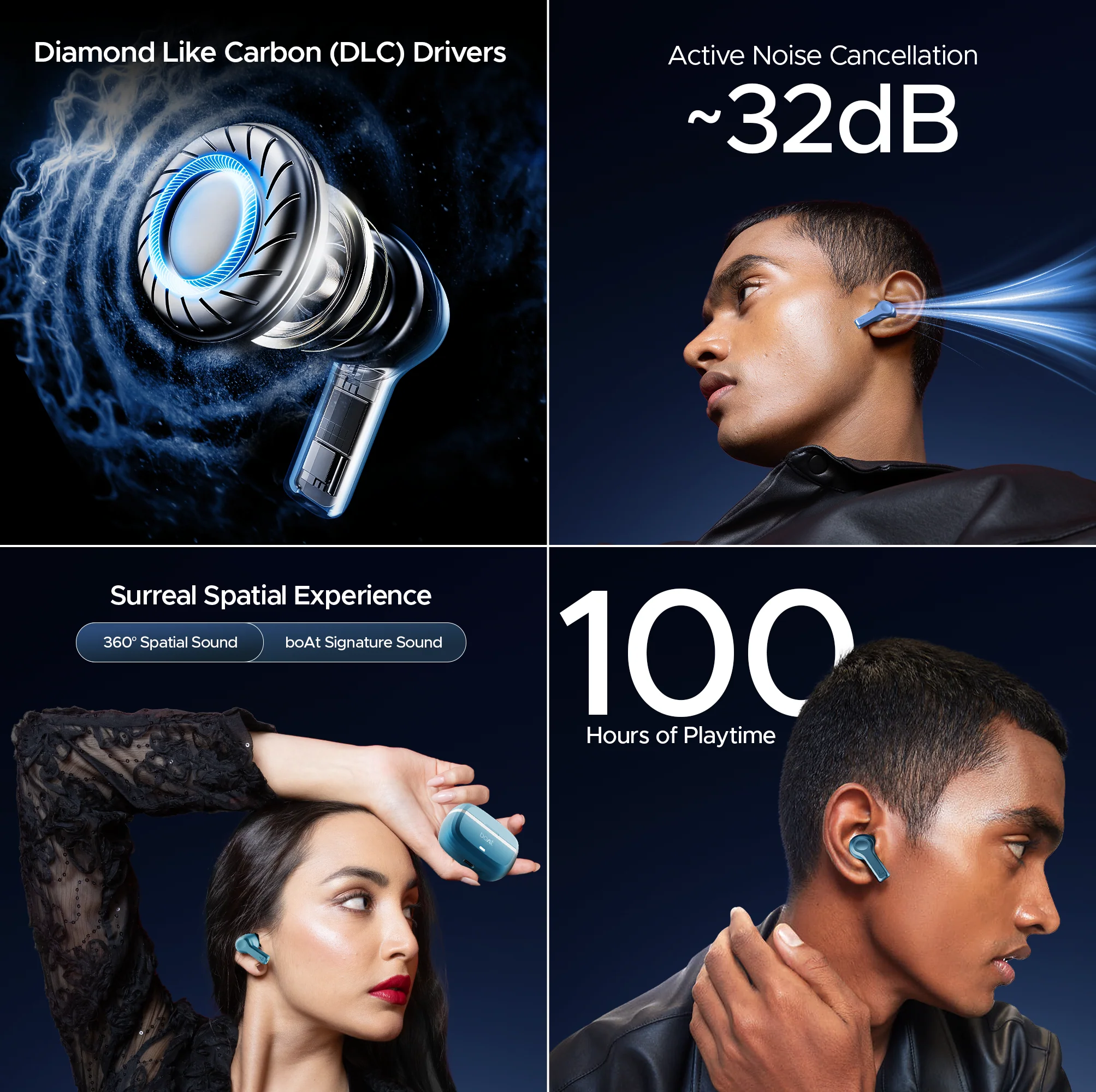 boAt Nirvana Space | TWS Earbuds with boAt 360º Spatial Audio, 32dB Active Noise Cancellation - Image 55