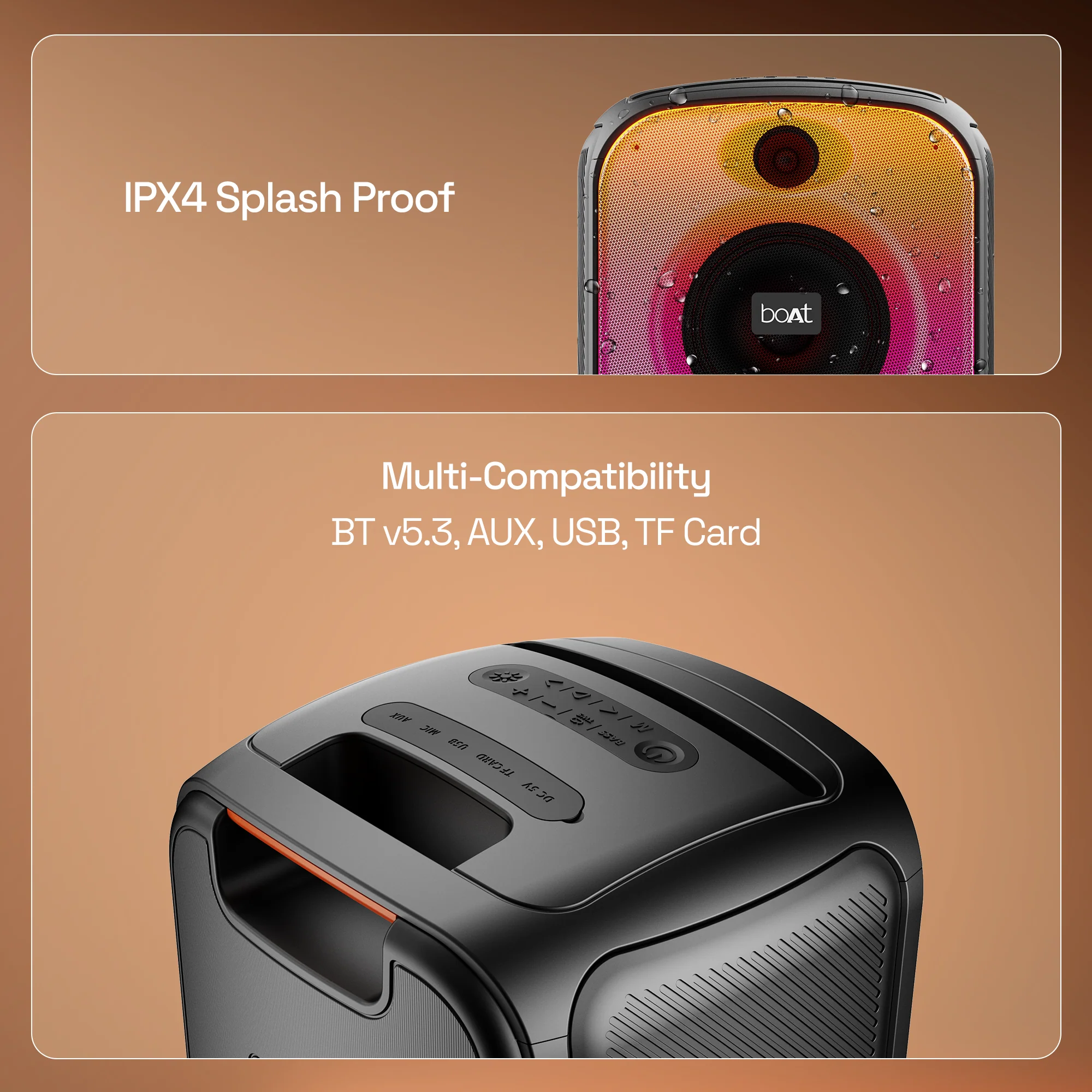 boAt Party Pal 63 Pro | Bluetooth Speaker with 30W boAt Signature Sound, TWS Mode for 2X Impact, RGB LED Lights - Image 7