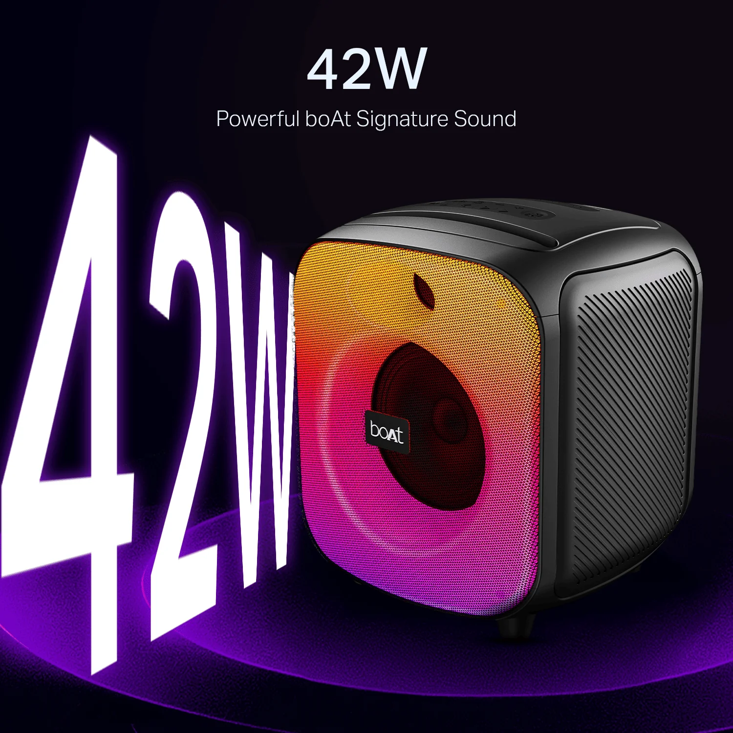 boAt PartyPal 68 Pro | Bluetooth Speaker with 42W Sound, RGB LEDs, Wireless Mic, 8H Playback & TWS - Image 6