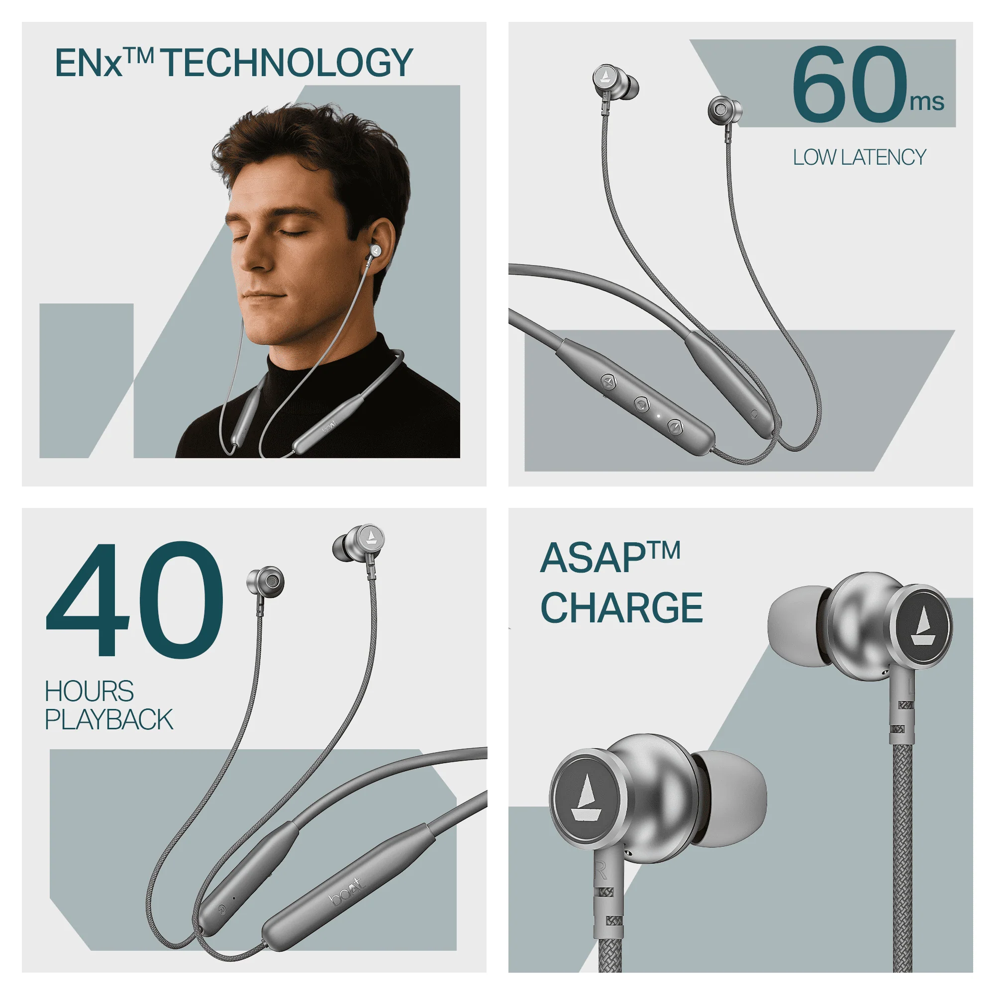 boAt Rockerz 113 | Wireless Neckband with ENx™ Tech, 40H Playback, Beast™ Mode, Dual Pairing - Image 16