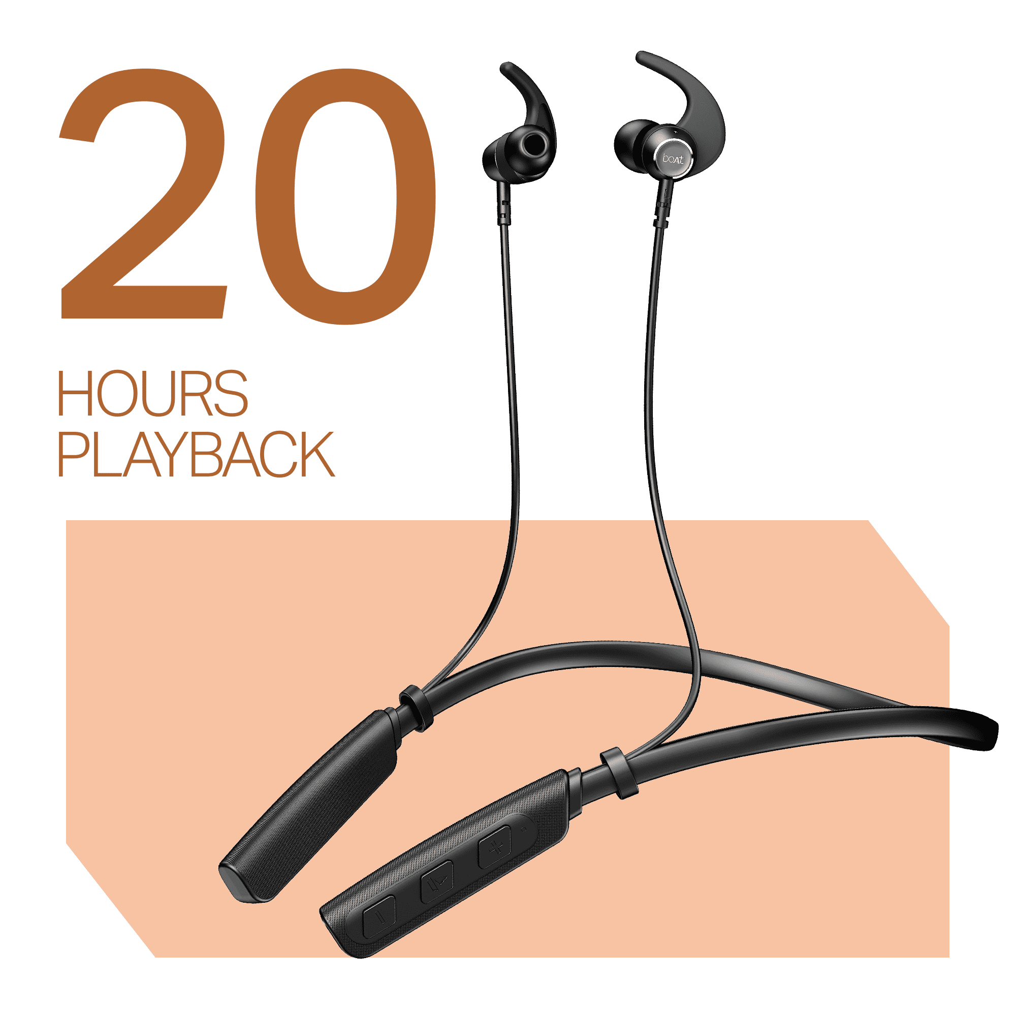 boAt Rockerz 203 | Wireless Neckband with BEAST™ Mode, ENx™ Tech, Dual Pairing & 20H Playback - Image 3