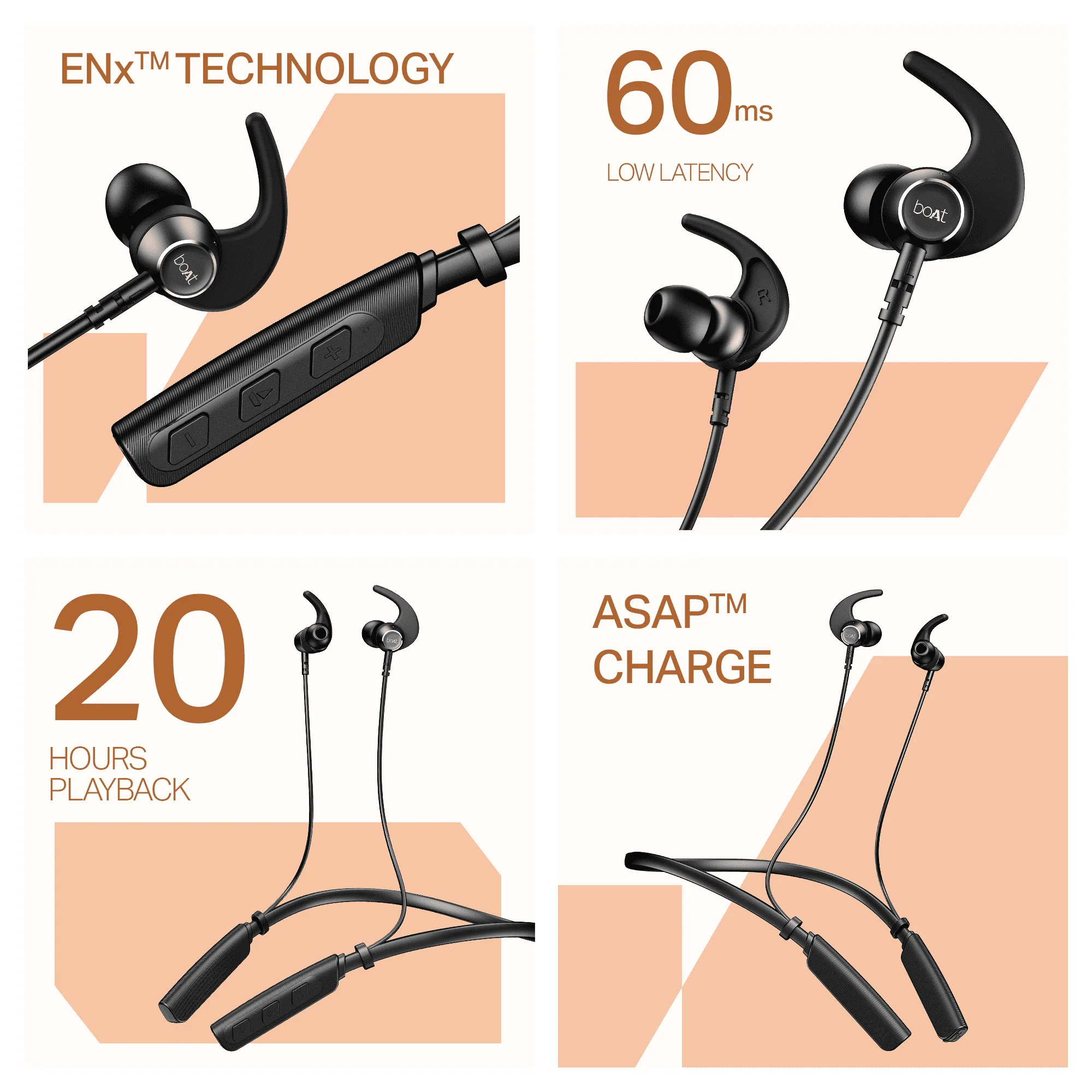 boAt Rockerz 203 | Wireless Neckband with BEAST™ Mode, ENx™ Tech, Dual Pairing & 20H Playback - Image 9