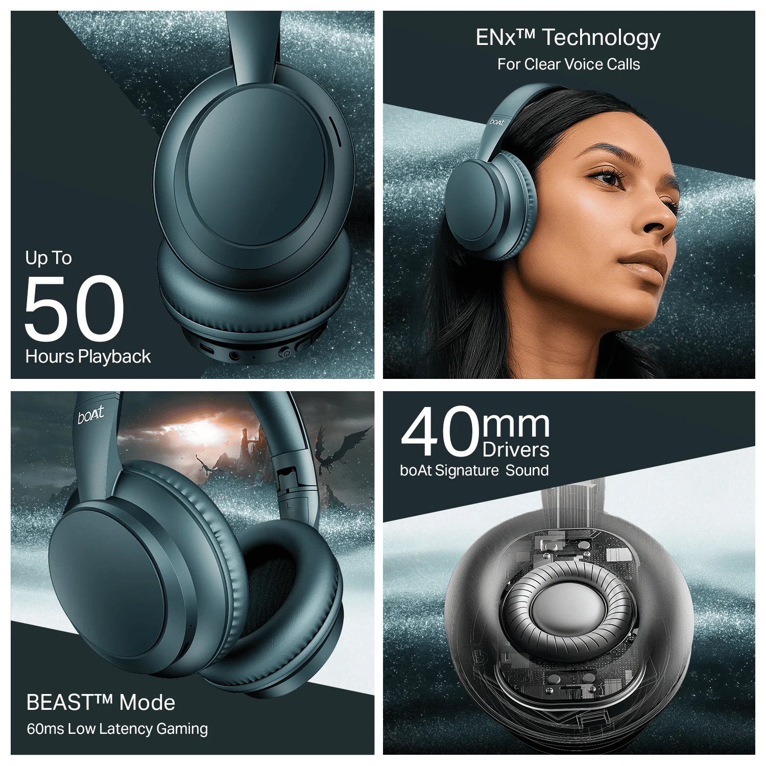 boAt Rockerz 371 | Wireless Neckband Earphones with 50 Hours Playback, BEAST™ Mode & ENx™ Calling - Image 14