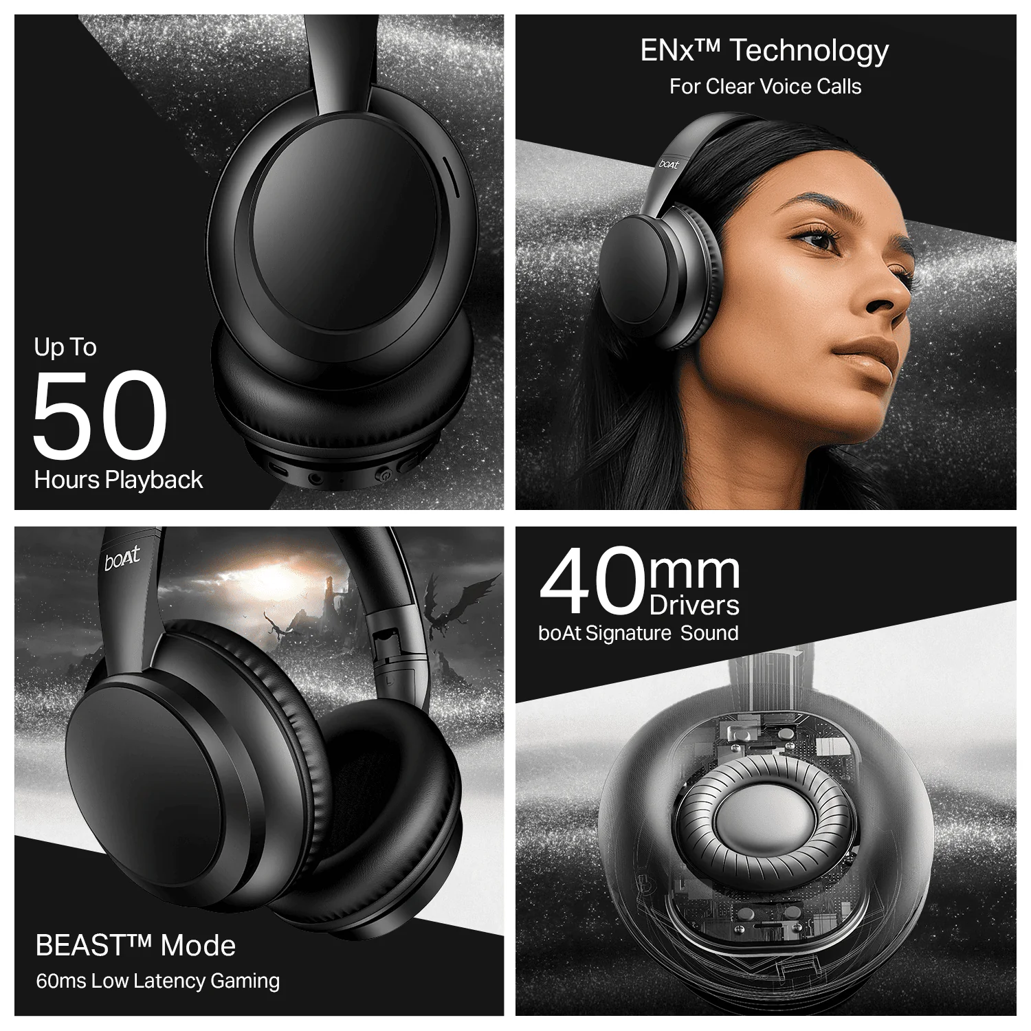 boAt Rockerz 371 | Wireless Neckband Earphones with 50 Hours Playback, BEAST™ Mode & ENx™ Calling - Image 7