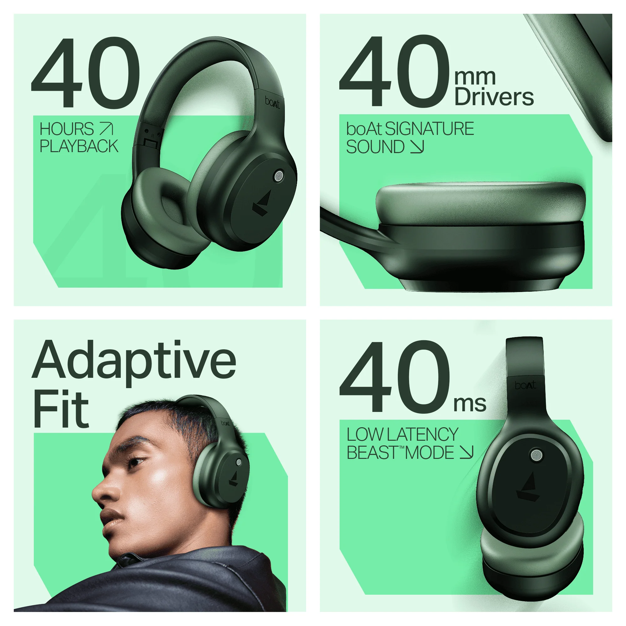 boAt Rockerz 421 | Wireless Headphones with 40mm Drivers, BEAST™ Mode, ENx™ Tech & 40H Playback - Image 21