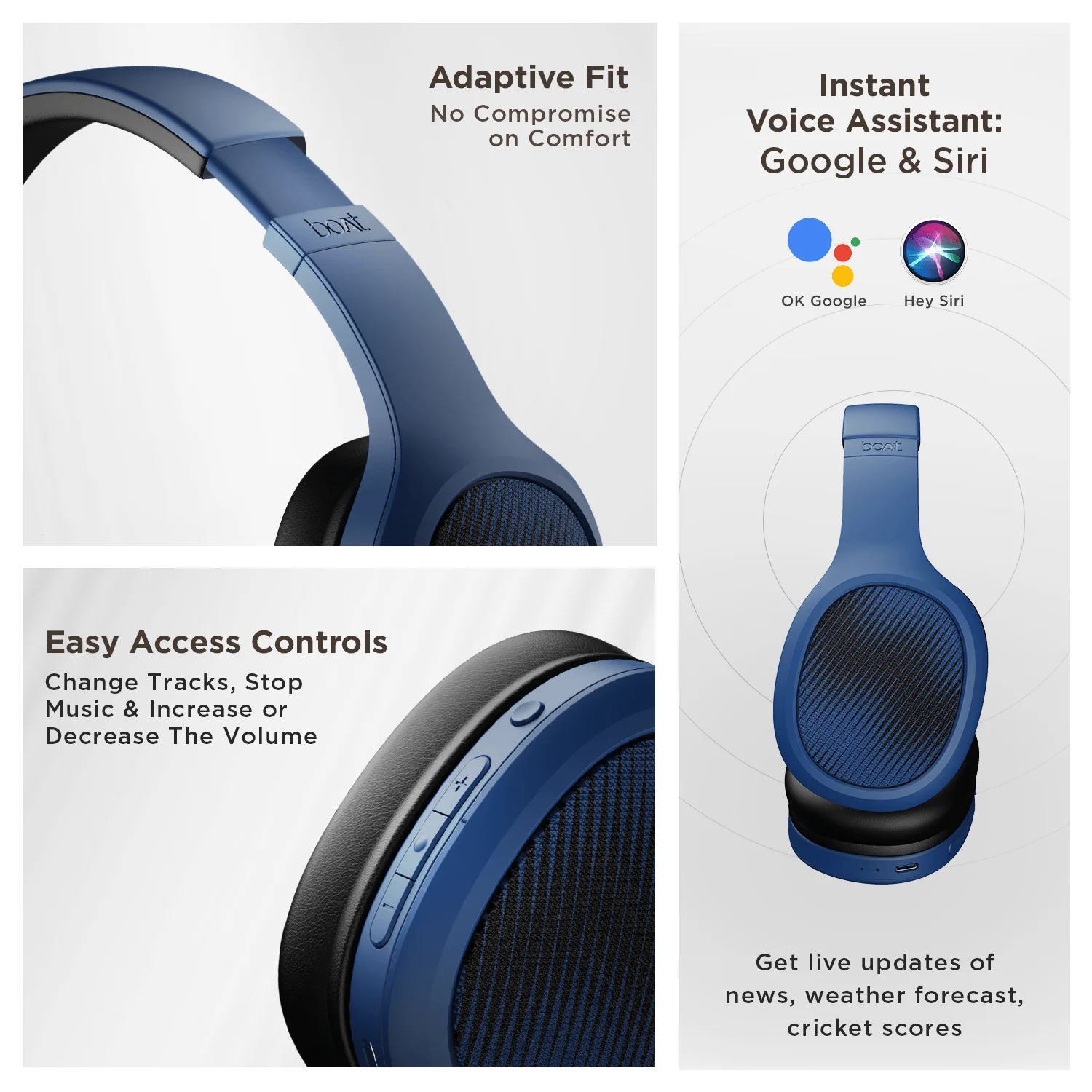 boAt Rockerz 460 | Wireless Headphone with 40mm Drivers, 30 HRS of Playback, ENx™ Technology For Clear Calls, Dual Pairing - Image 12