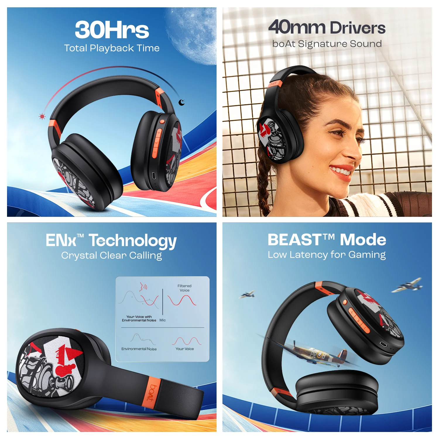 boAt Rockerz 460 | Wireless Headphone with 40mm Drivers, 30 HRS of Playback, ENx™ Technology For Clear Calls, Dual Pairing - Image 31