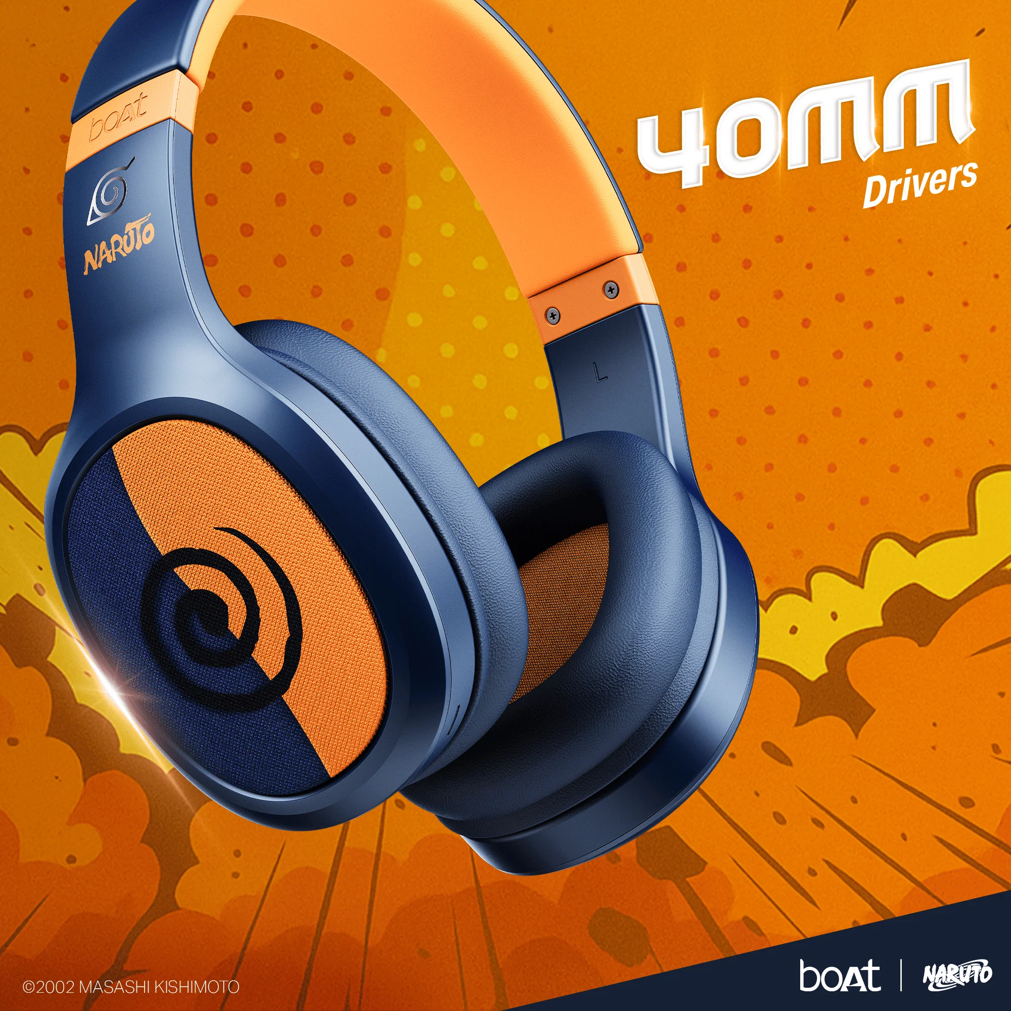 boAt Rockerz 460 Naruto Edition | Naruto Series – Wireless Headphones with 30 Hours Playback & BEAST™ Mode - Image 12
