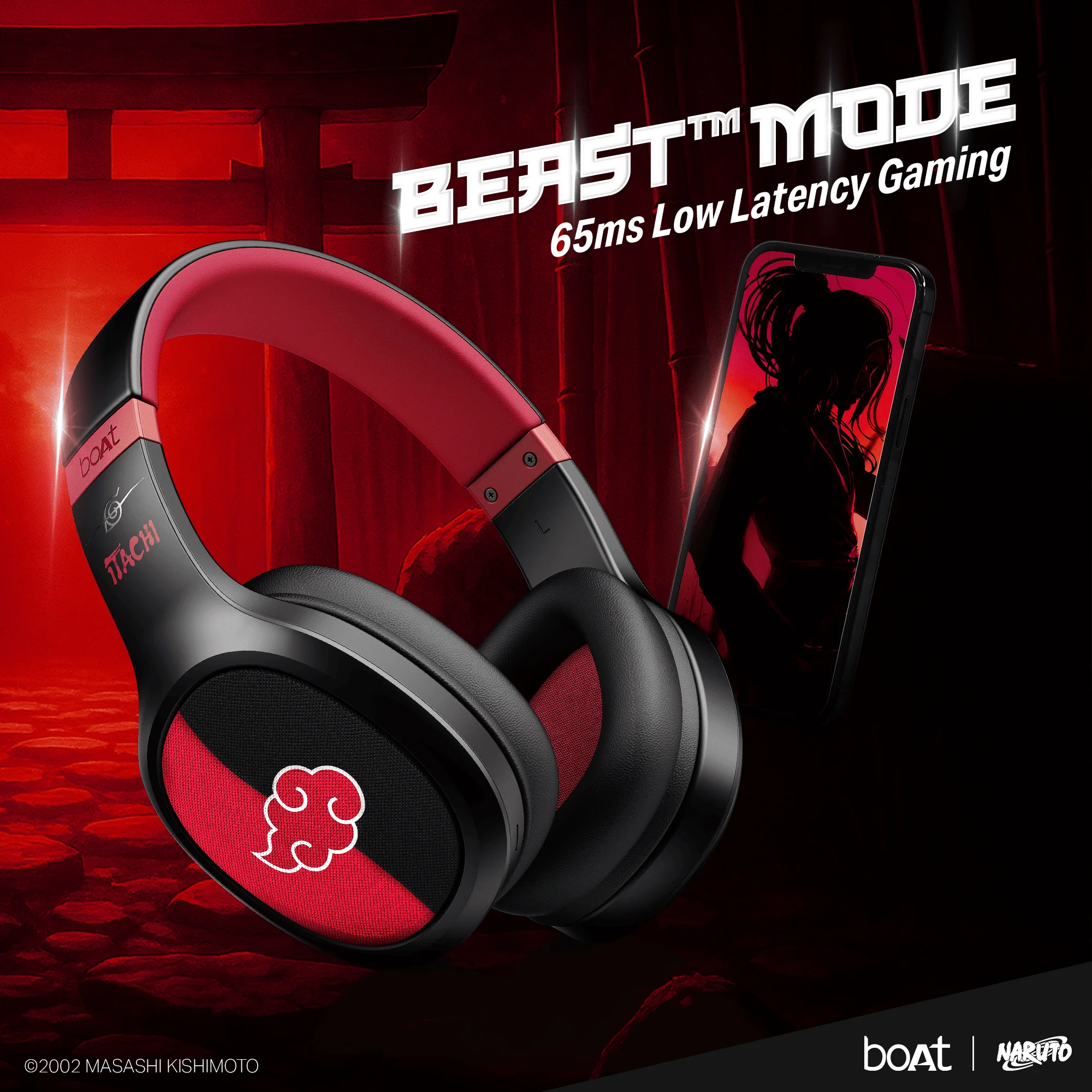 boAt Rockerz 460 Naruto Edition | Naruto Series – Wireless Headphones with 30 Hours Playback & BEAST™ Mode - Image 15