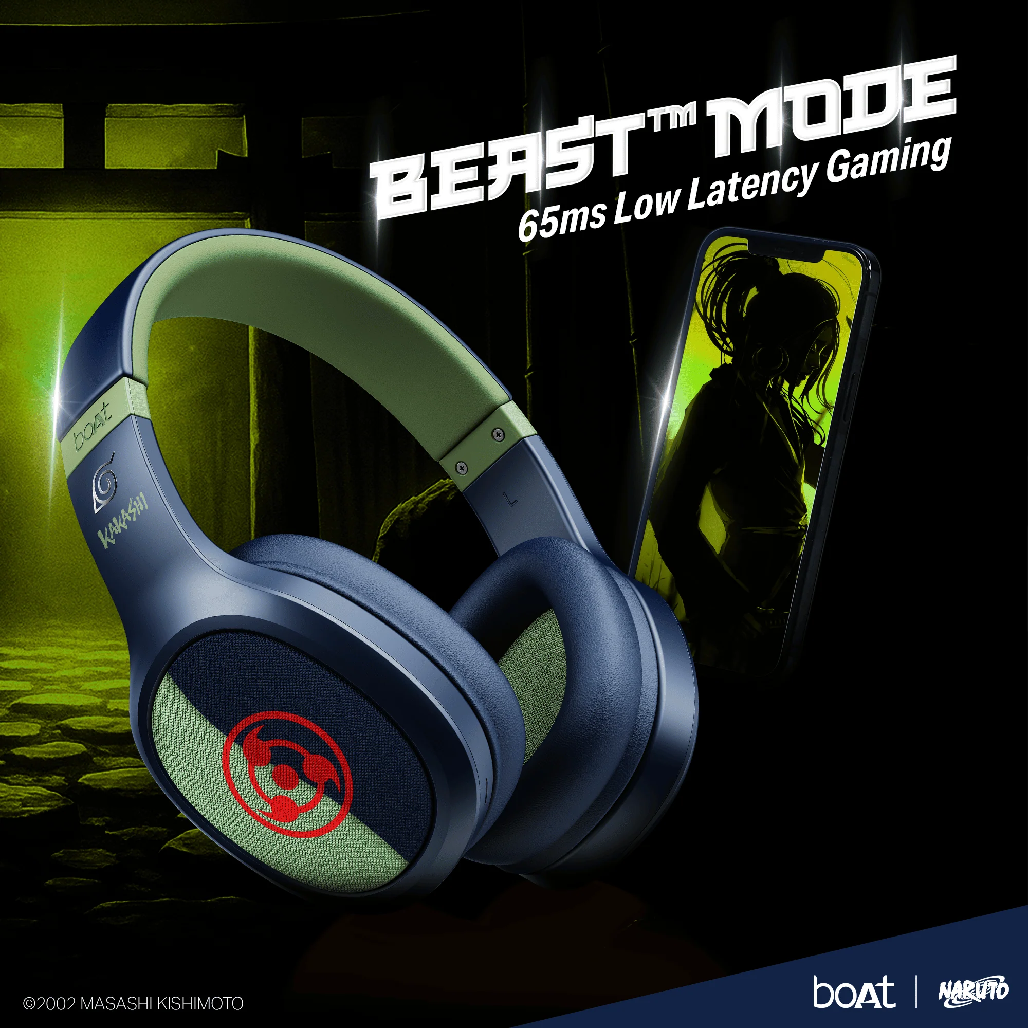 boAt Rockerz 460 Naruto Edition | Naruto Series – Wireless Headphones with 30 Hours Playback & BEAST™ Mode - Image 5