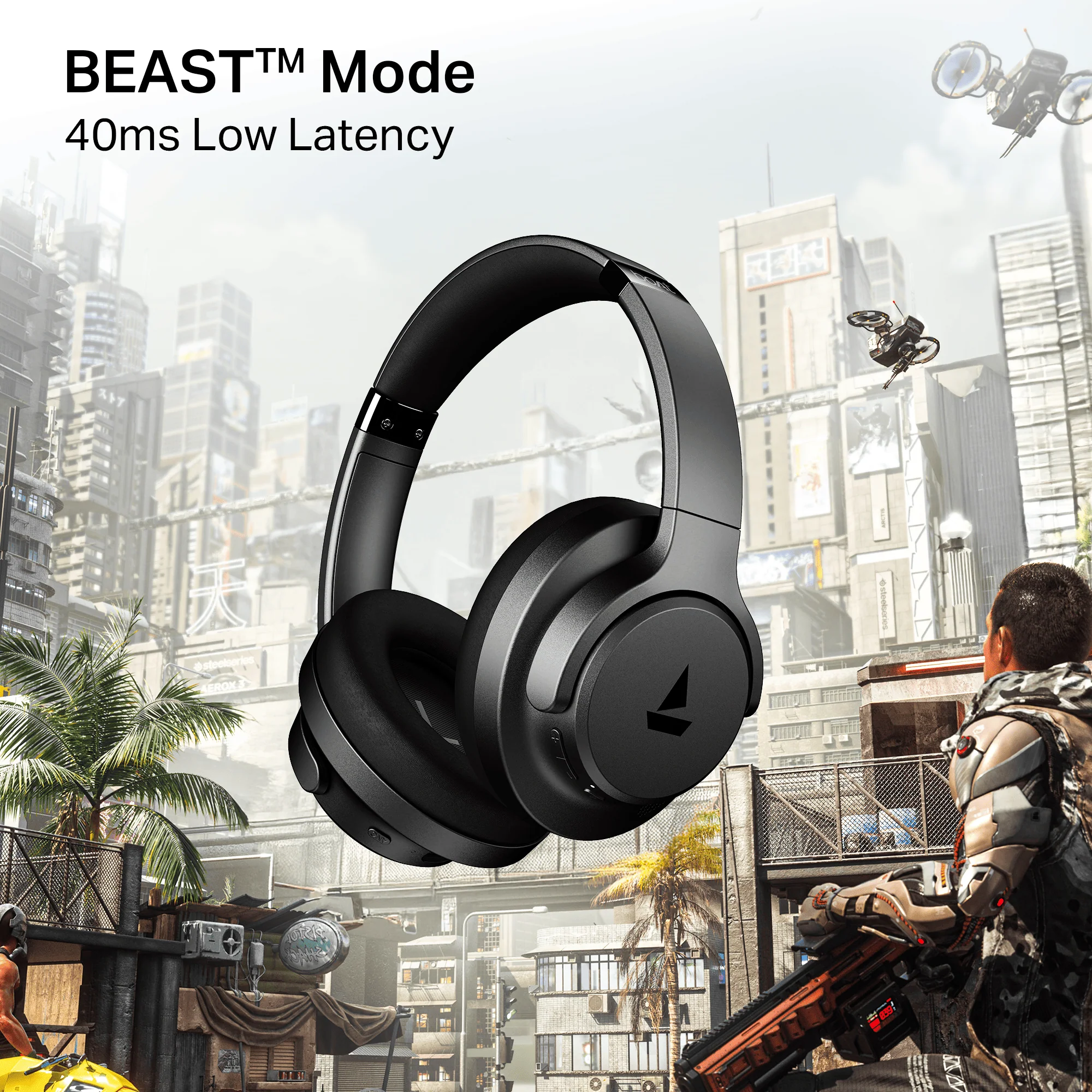boAt Rockerz 512 ANC | Wireless Headphones with 40dB Hybrid ANC, 80H Playback & boAt Signature Sound - Image 10