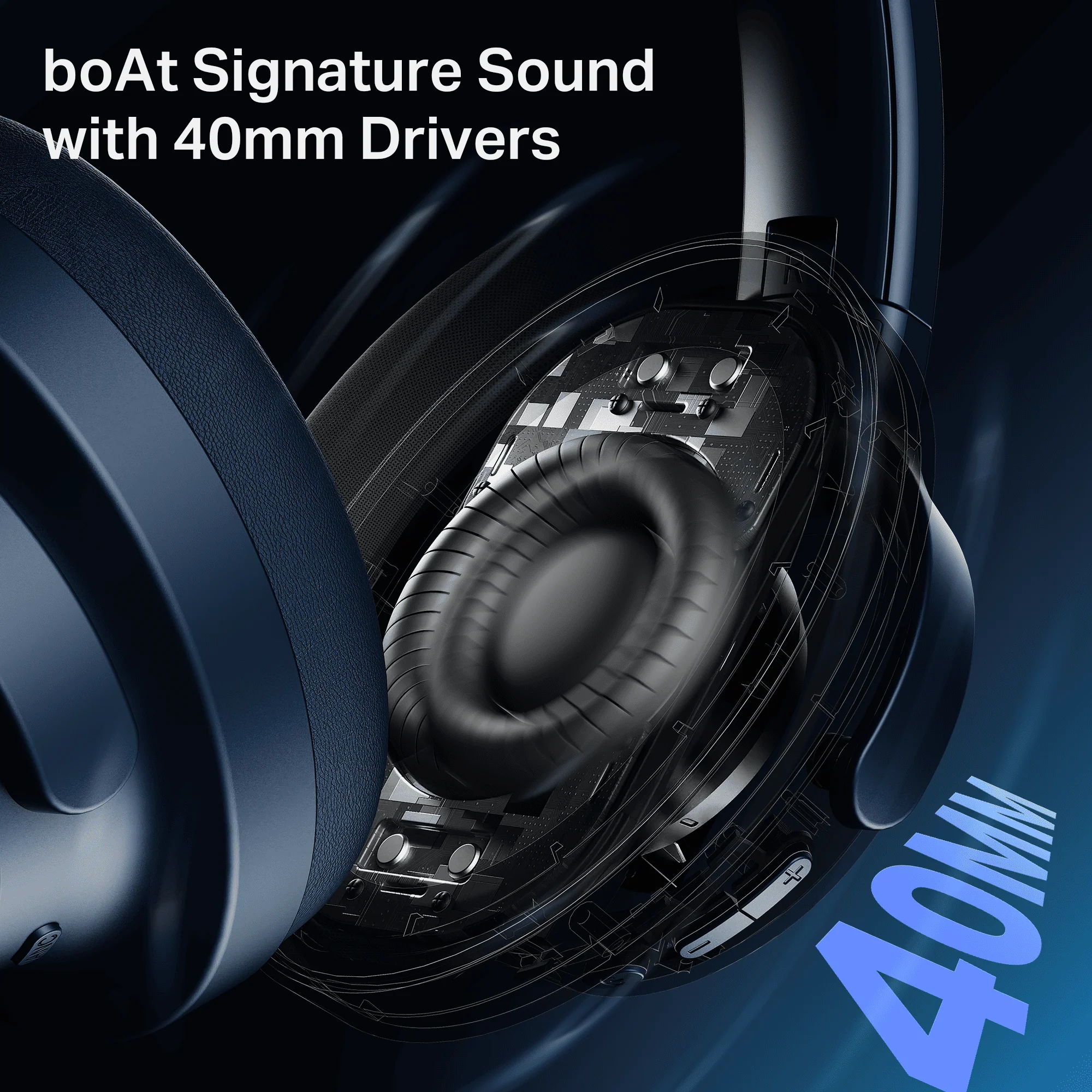 boAt Rockerz 512 ANC | Wireless Headphones with 40dB Hybrid ANC, 80H Playback & boAt Signature Sound - Image 15