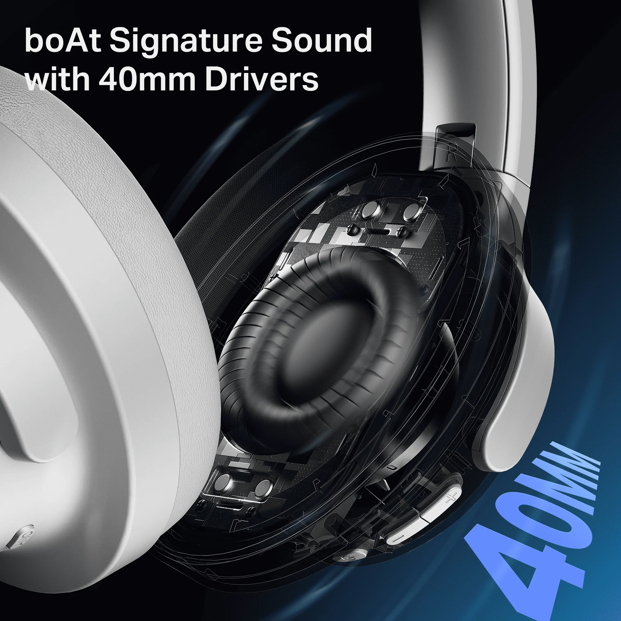 boAt Rockerz 512 ANC | Wireless Headphones with 40dB Hybrid ANC, 80H Playback & boAt Signature Sound - Image 23