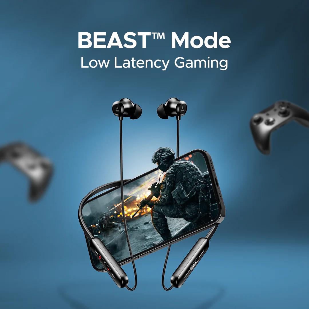 boAt Rockerz Summit | Wireless Earphone with 30H Playback, ASAP™ Charge, Dual Pairing, ENx™ Technology, BEAST™ Mode - Image 3